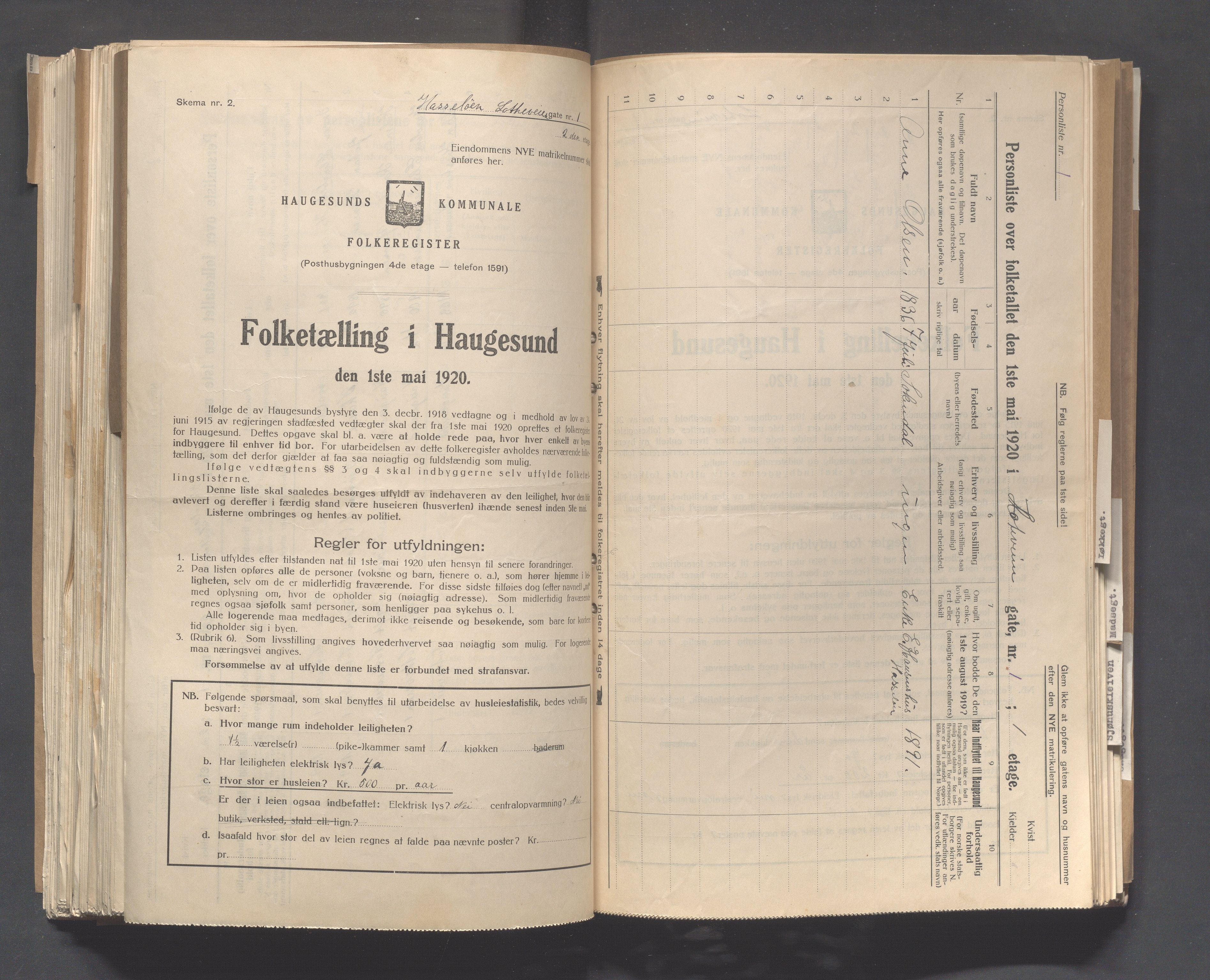 IKAR, Local census 1.5.1920 for Haugesund, 1920, p. 6188