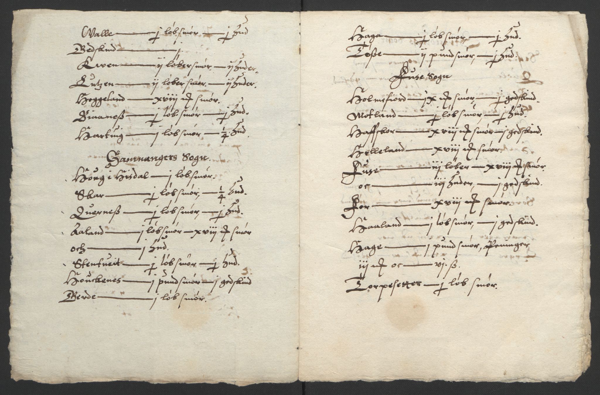 Stattholderembetet 1572-1771, AV/RA-EA-2870/Ek/L0015/0001: Jordebøker til utlikning av rosstjeneste 1624-1626: / Kirke- og prestebolsinntekter i Bergen bispedømme, 1624-1626, p. 335