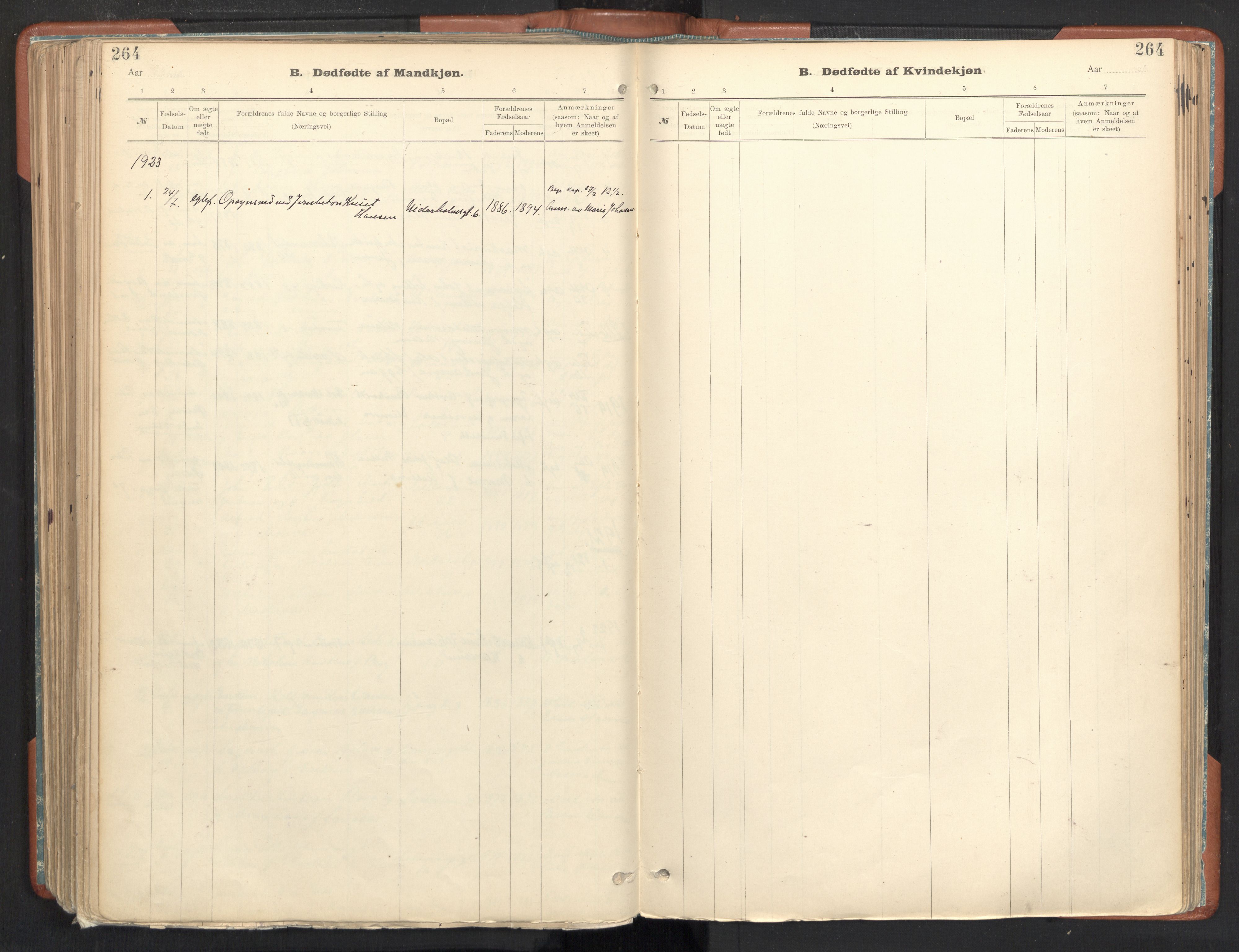 Ministerialprotokoller, klokkerbøker og fødselsregistre - Sør-Trøndelag, SAT/A-1456/605/L0243: Parish register (official) no. 605A05, 1908-1923, p. 264