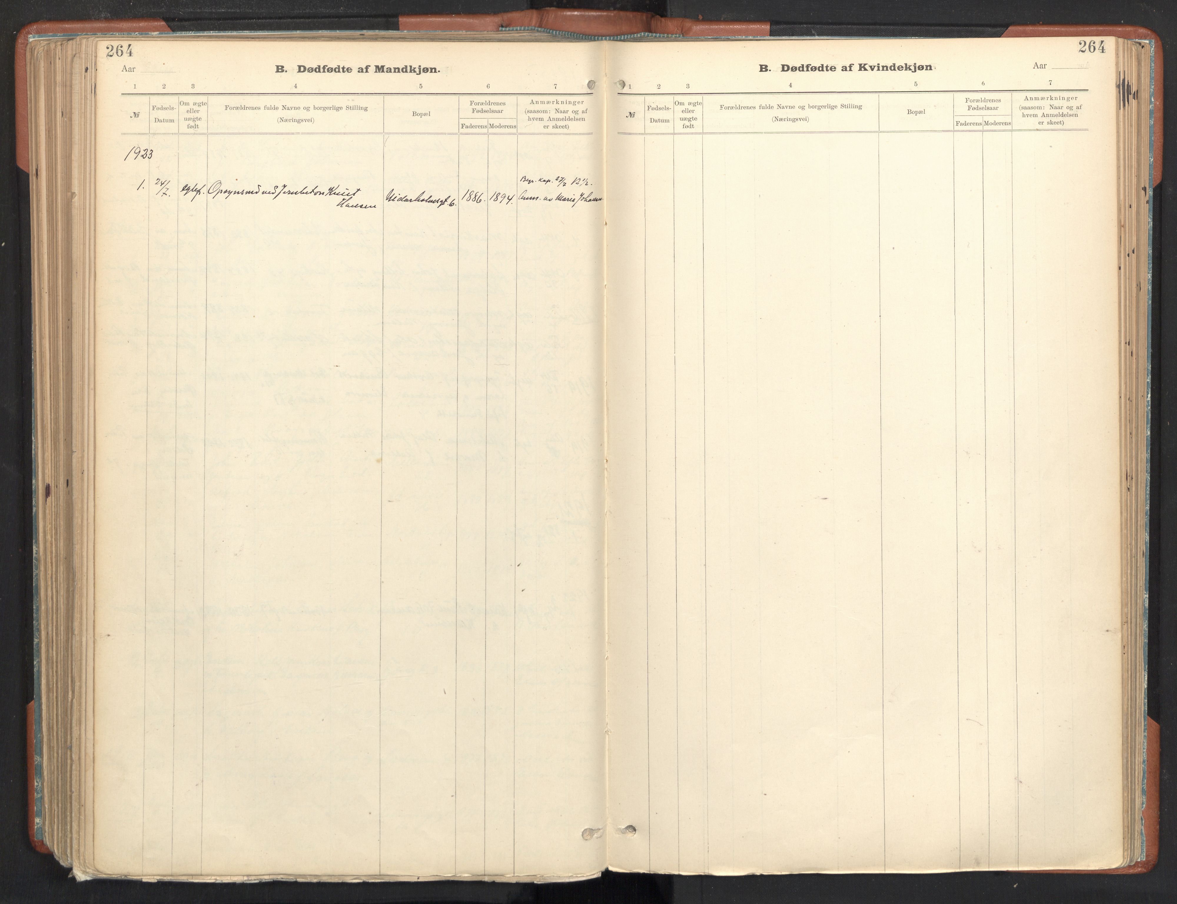 Ministerialprotokoller, klokkerbøker og fødselsregistre - Sør-Trøndelag, AV/SAT-A-1456/605/L0243: Parish register (official) no. 605A05, 1908-1923, p. 264
