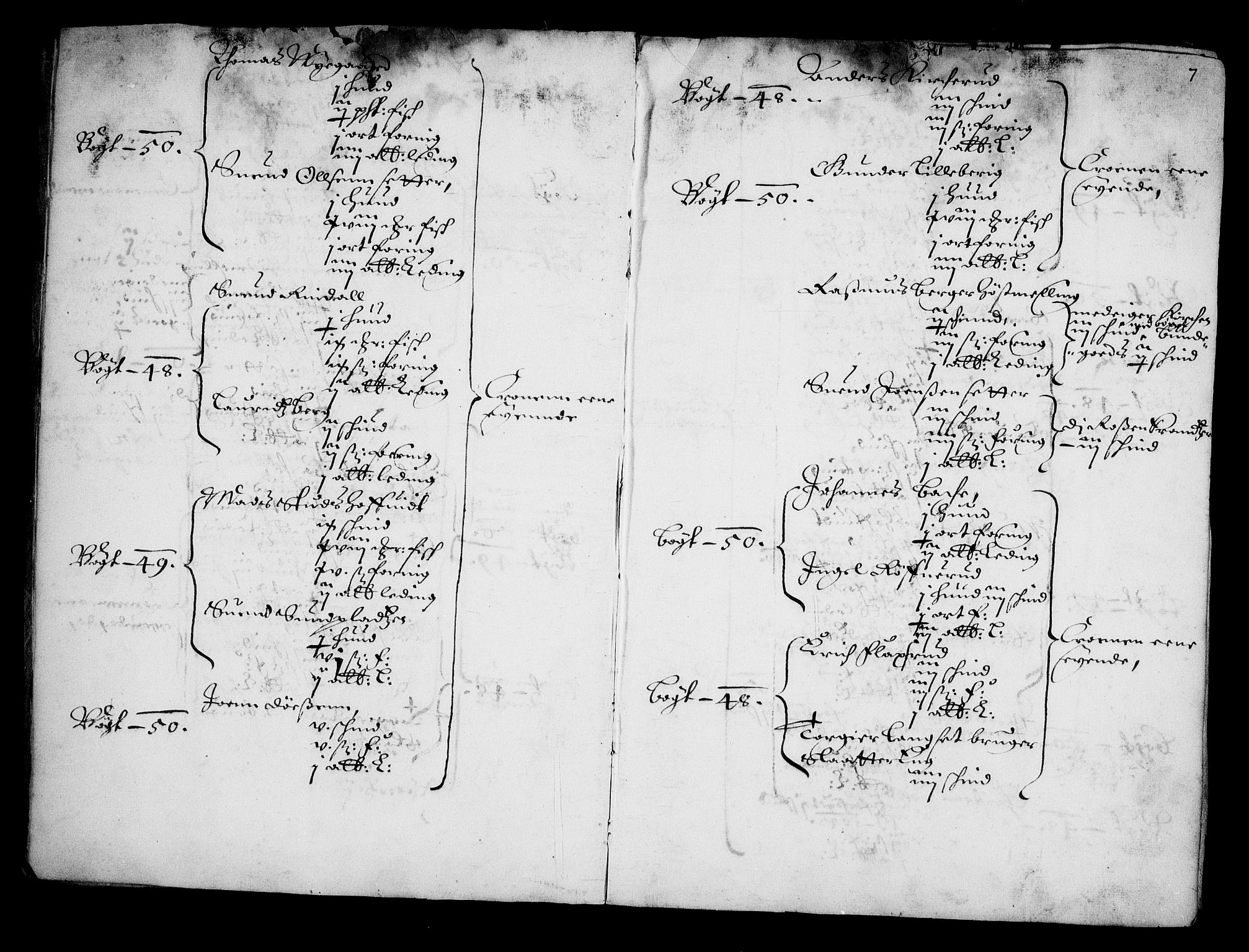 Rentekammeret inntil 1814, Realistisk ordnet avdeling, AV/RA-EA-4070/N/Na/L0001: [XI f]: Akershus stifts jordebok, 1652, p. 6b-7a