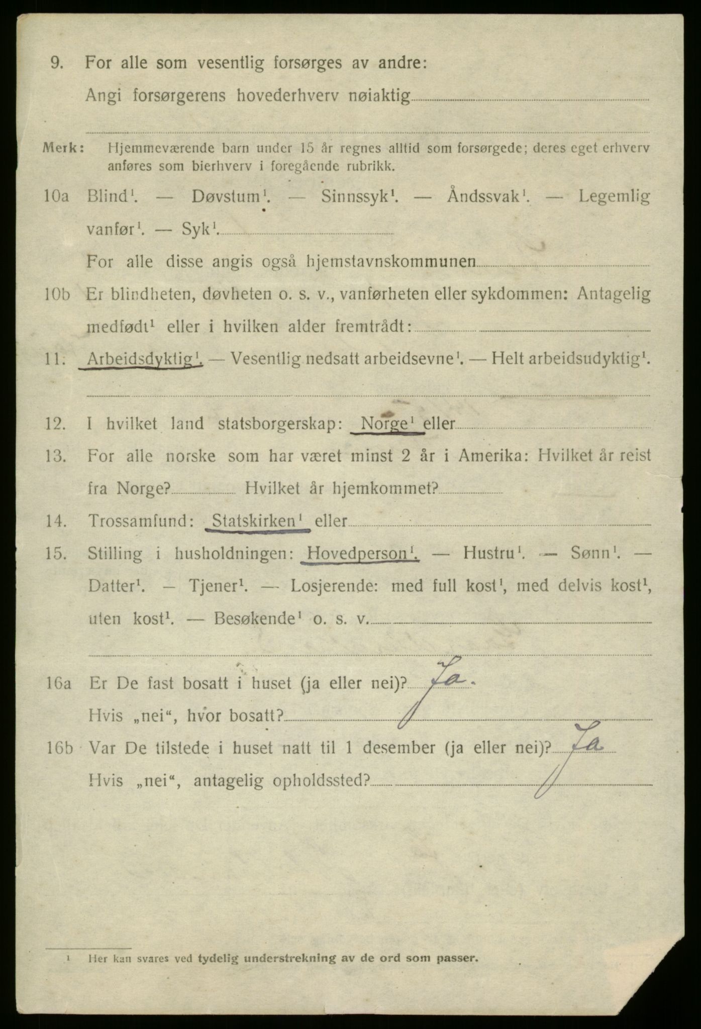 SAB, 1920 census for Stryn, 1920, p. 3709