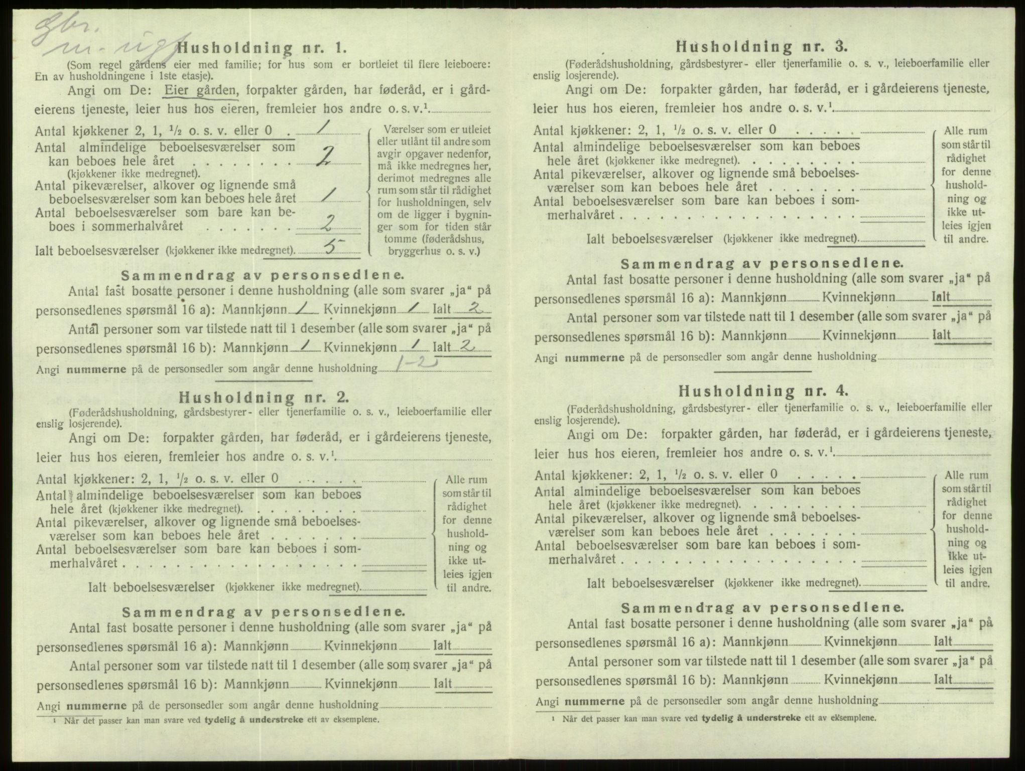 SAB, 1920 census for Davik, 1920, p. 785