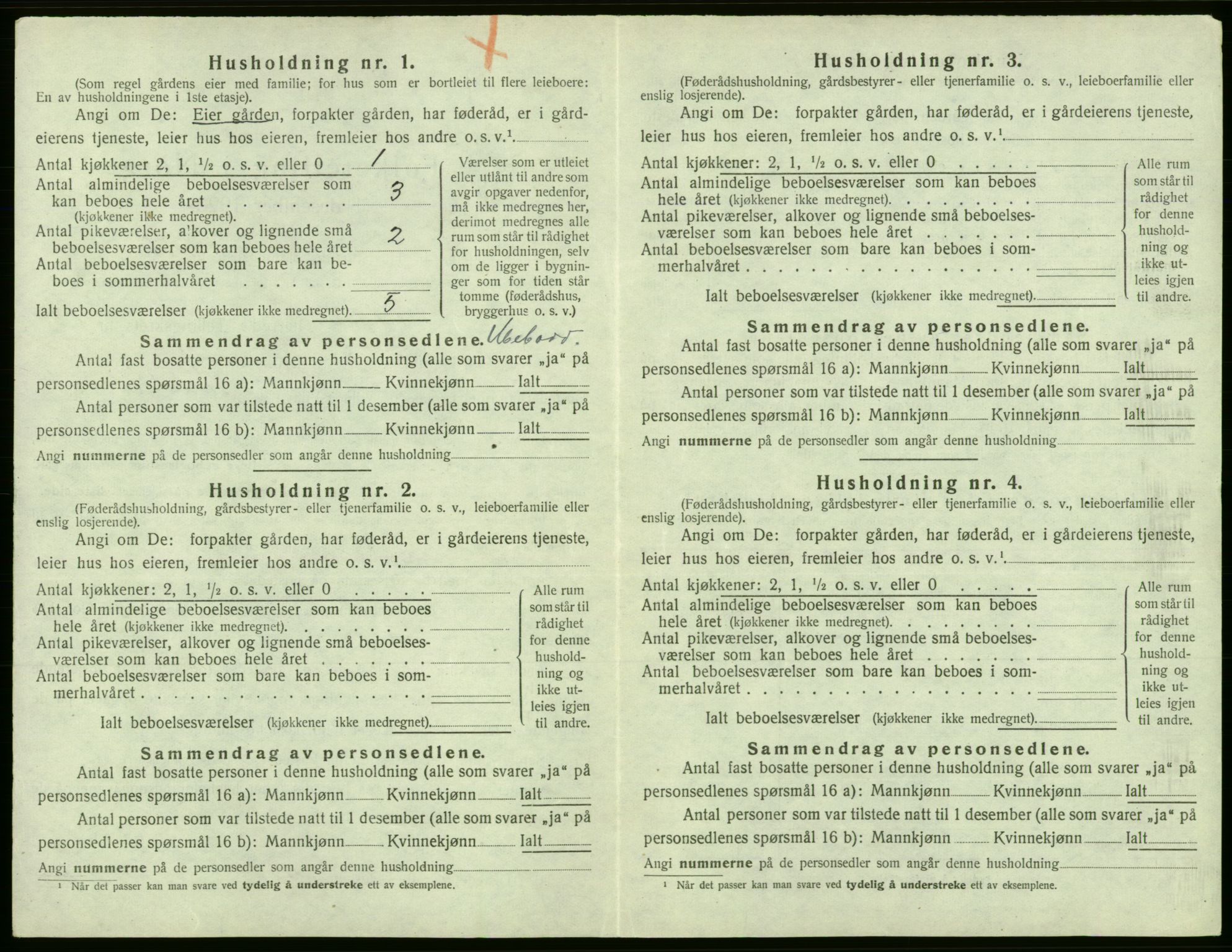 SAB, 1920 census for Fitjar, 1920, p. 829