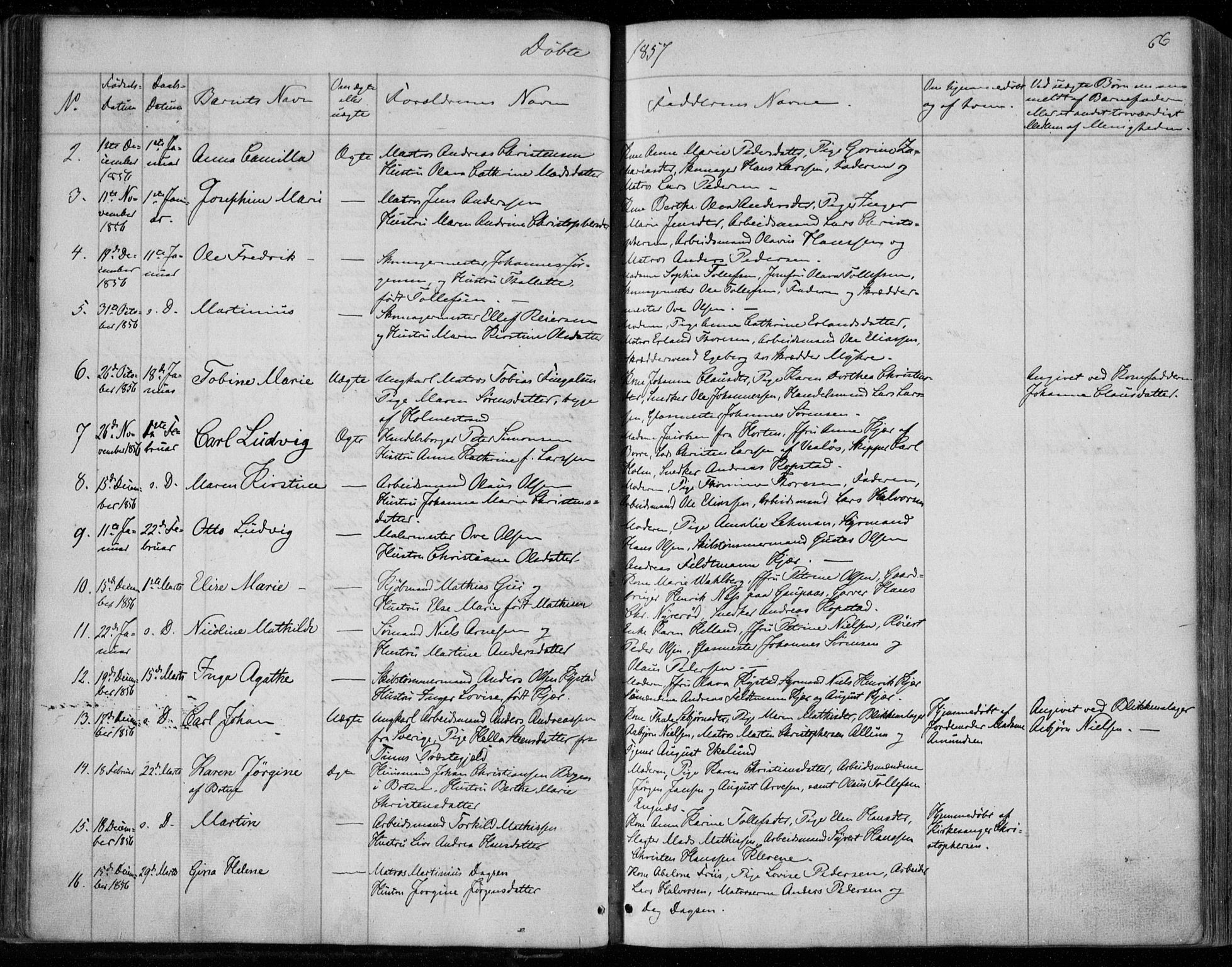 Holmestrand kirkebøker, AV/SAKO-A-346/F/Fa/L0002: Parish register (official) no. 2, 1840-1866, p. 66