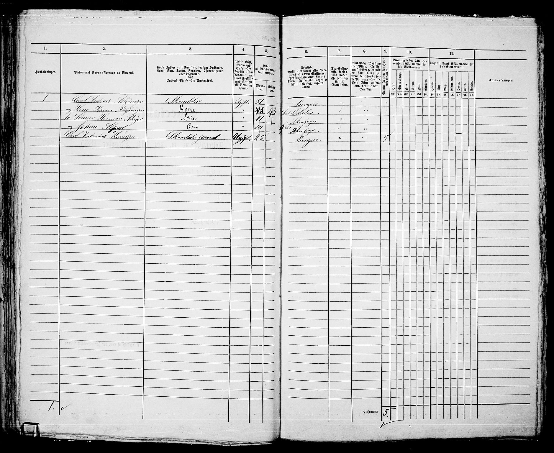 RA, 1865 census for Kristiania, 1865, p. 4178