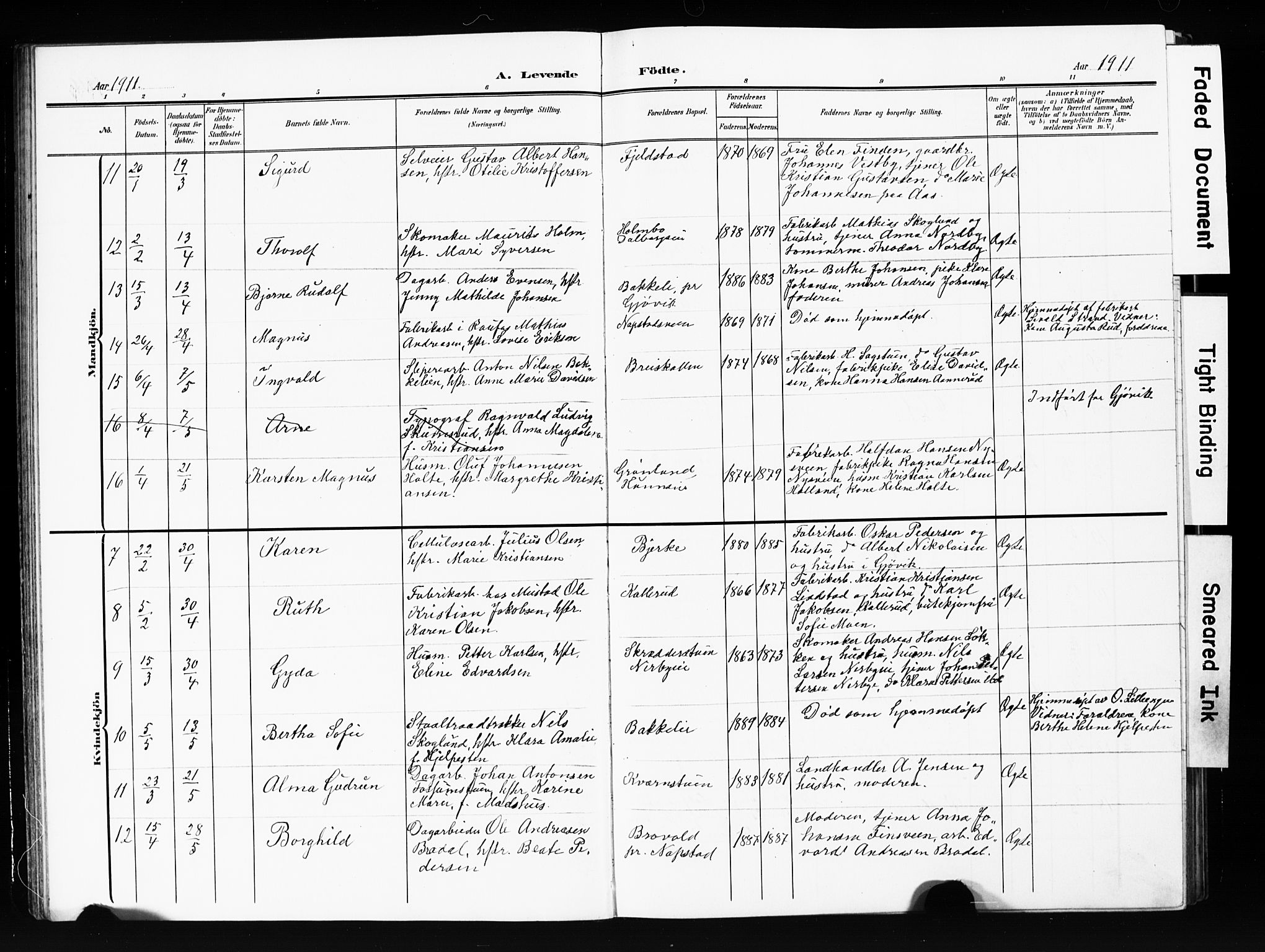 Vardal prestekontor, AV/SAH-PREST-100/H/Ha/Hab/L0013: Parish register (copy) no. 13, 1904-1915