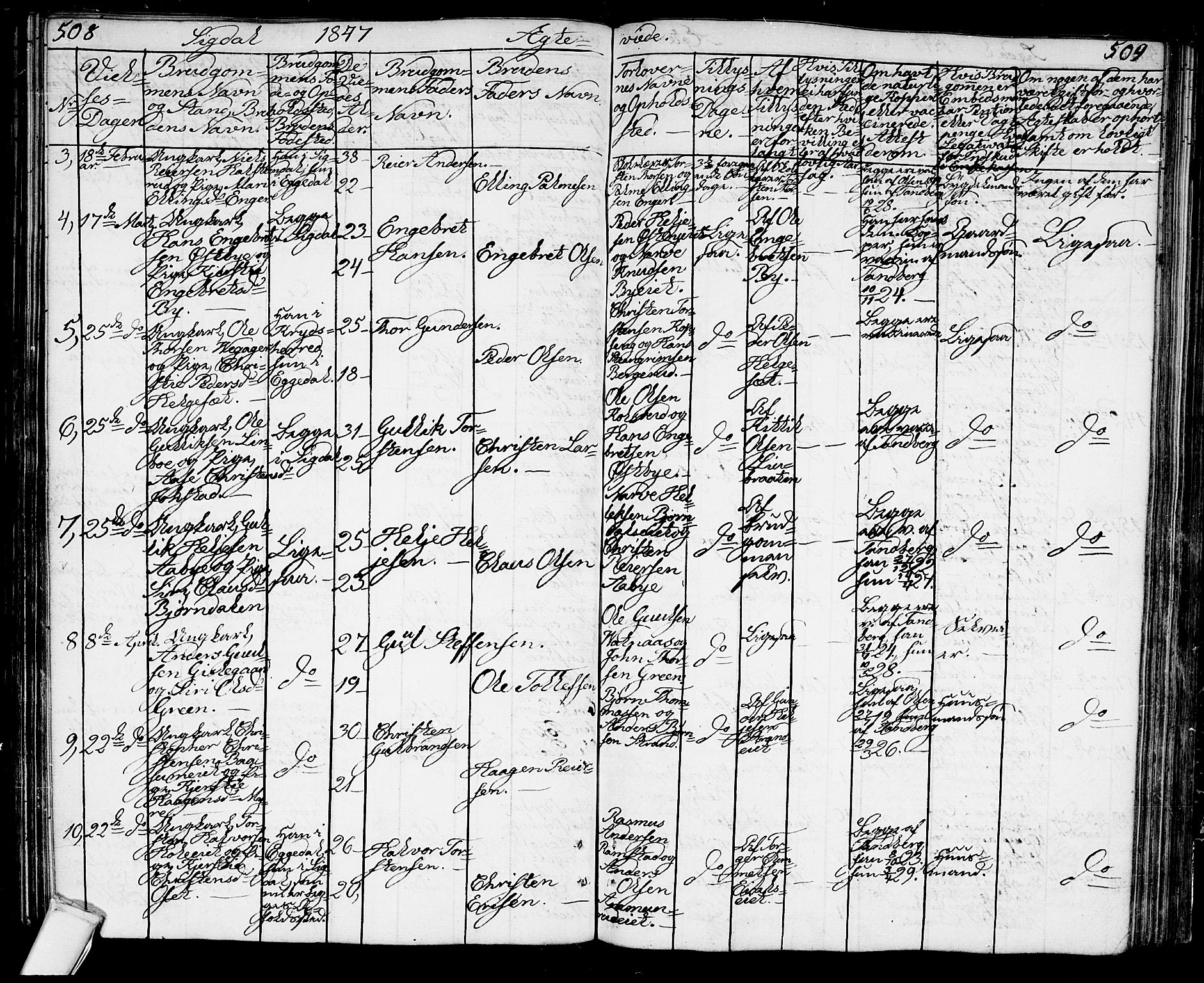 Sigdal kirkebøker, SAKO/A-245/G/Ga/L0002: Parish register (copy) no. I 2, 1835-1856, p. 508-509