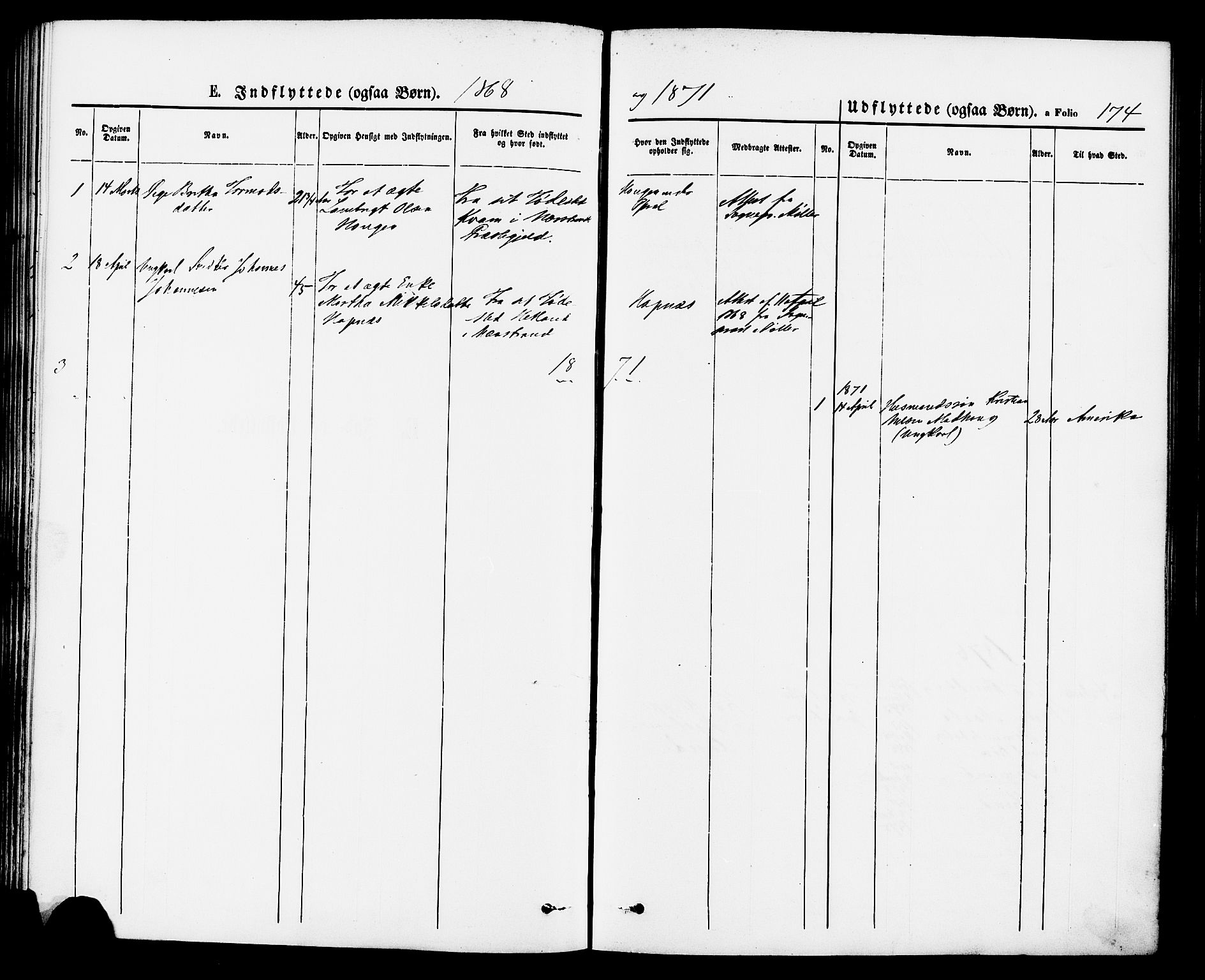 Vikedal sokneprestkontor, AV/SAST-A-101840/01/IV: Parish register (official) no. A 7, 1868-1883, p. 174