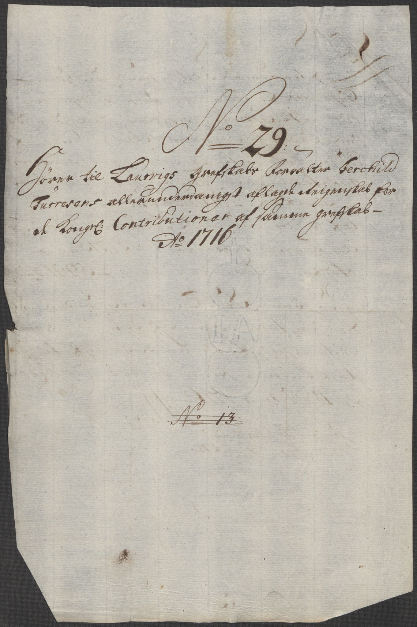 Rentekammeret inntil 1814, Reviderte regnskaper, Fogderegnskap, AV/RA-EA-4092/R33/L1987: Fogderegnskap Larvik grevskap, 1716-1717, p. 276