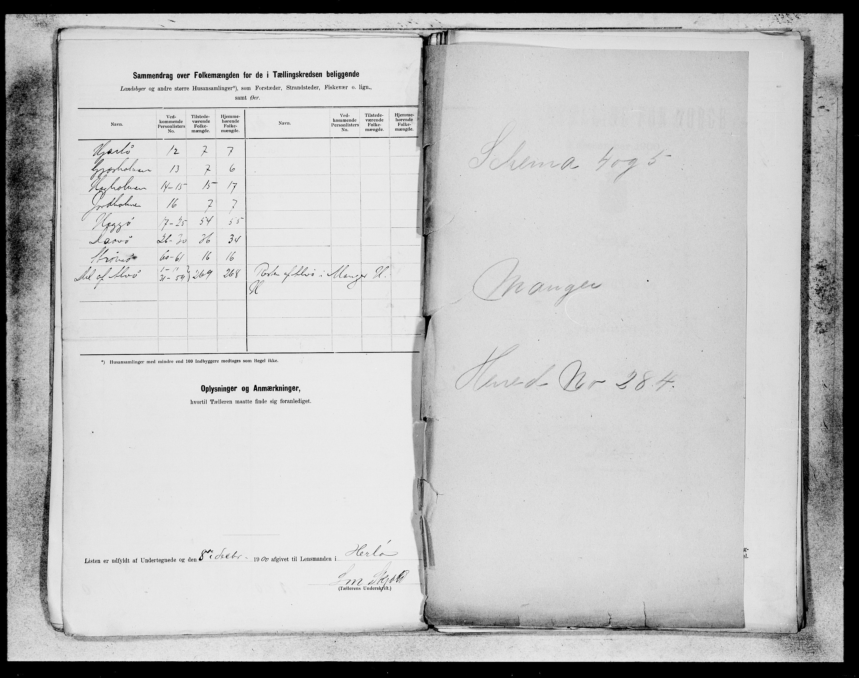 SAB, 1900 census for Herdla, 1900, p. 19