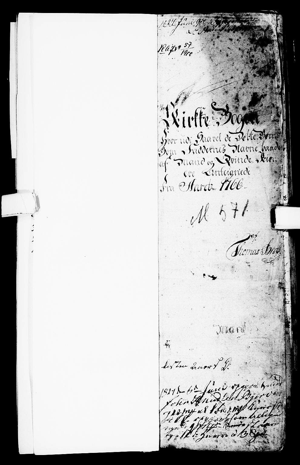 Porsgrunn kirkebøker , SAKO/A-104/G/Ga/L0001: Parish register (copy) no. I 1, 1766-1790, p. 1