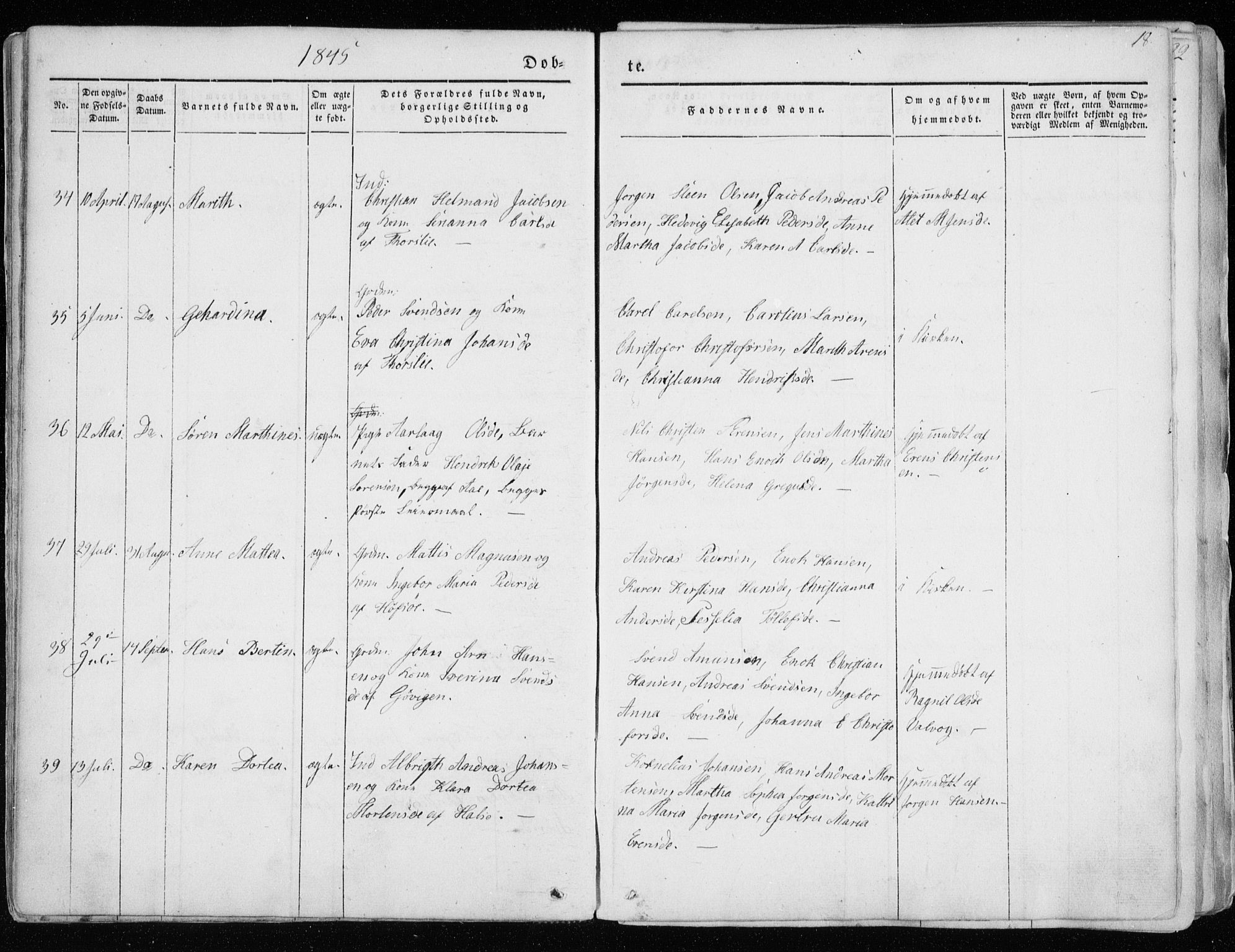 Tranøy sokneprestkontor, SATØ/S-1313/I/Ia/Iaa/L0006kirke: Parish register (official) no. 6, 1844-1855, p. 18