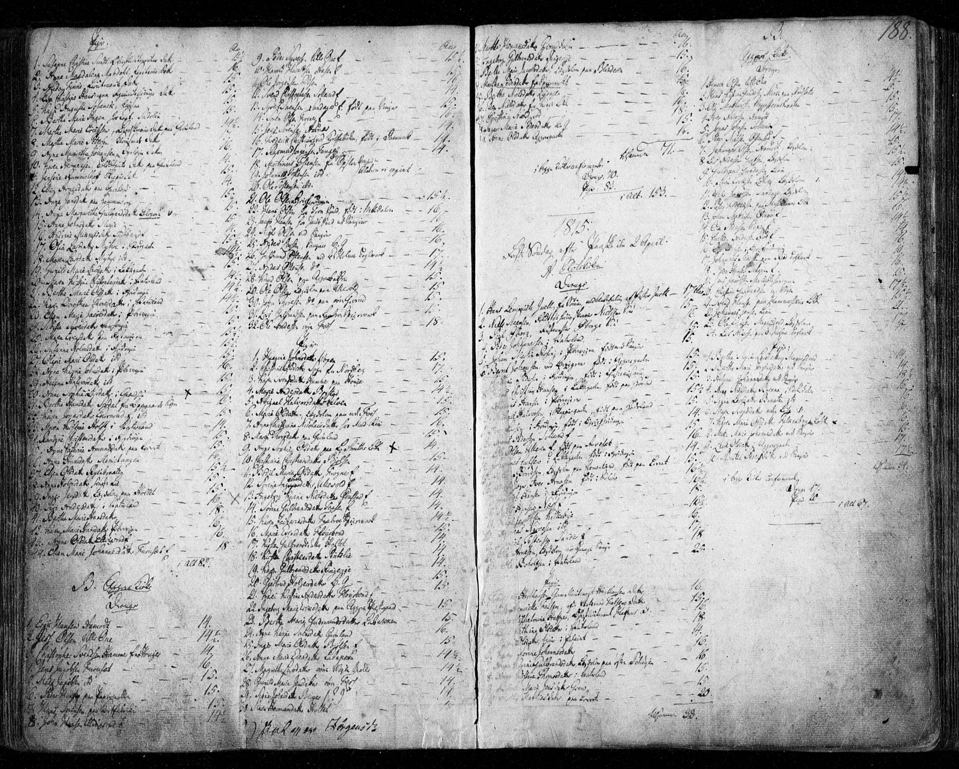 Aker prestekontor kirkebøker, SAO/A-10861/F/L0011: Parish register (official) no. 11, 1810-1819, p. 188