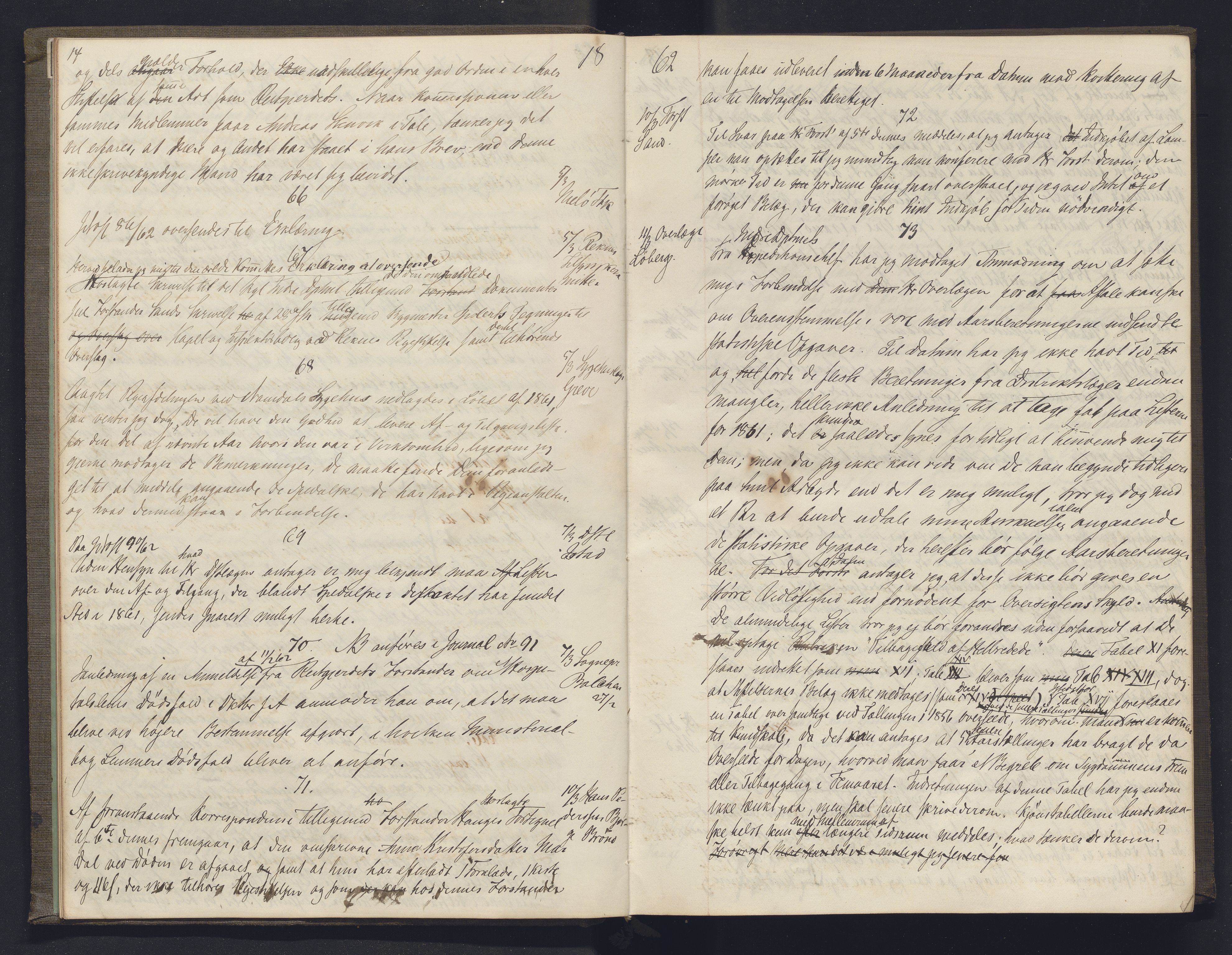 Lepraarkiver - Overlegen for den spedalske sykdom, AV/SAB-A-61001/B.b/L0003: Kopibok, 1862-1865, p. 14-15