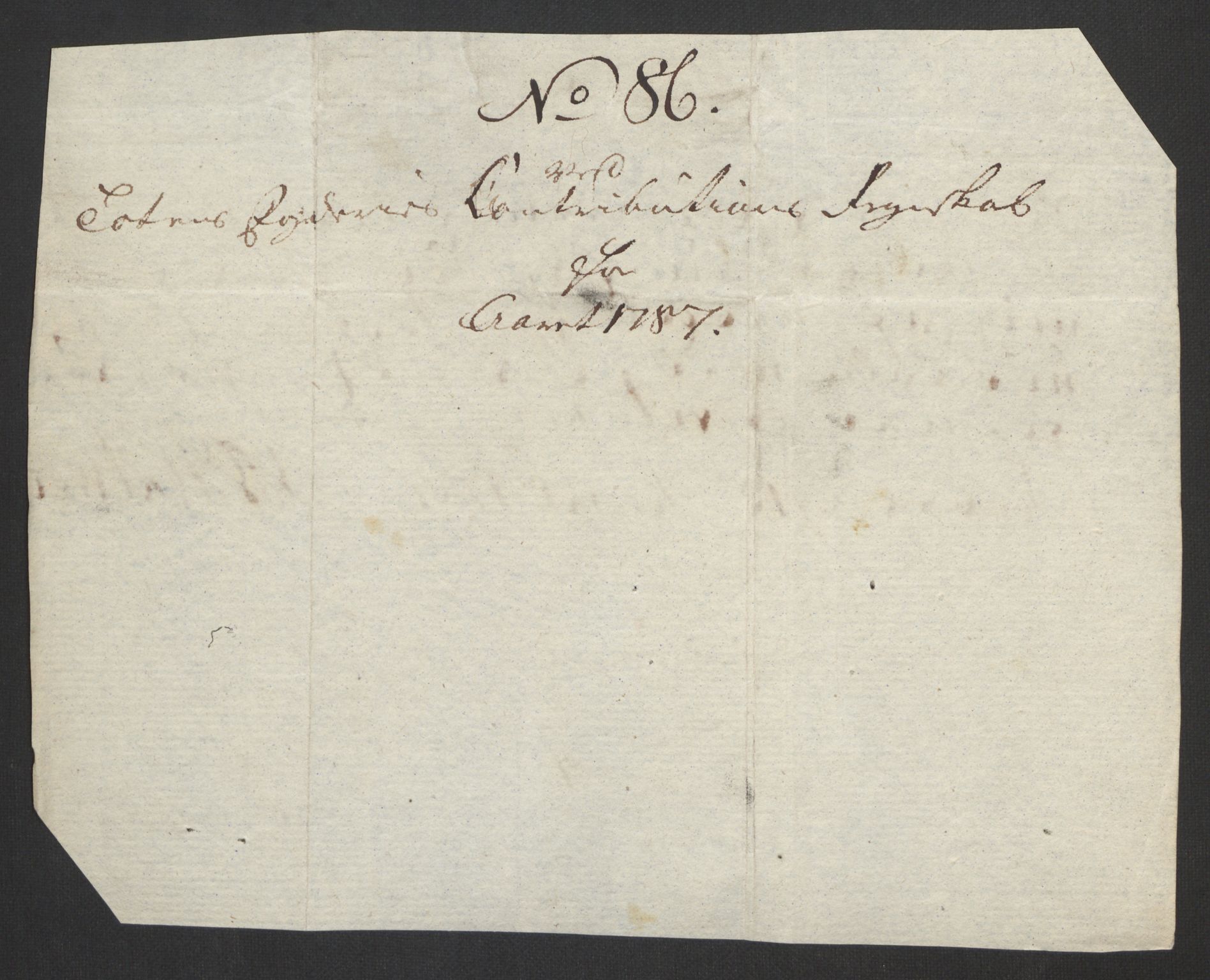 Rentekammeret inntil 1814, Reviderte regnskaper, Fogderegnskap, RA/EA-4092/R19/L1374: Fogderegnskap Toten, Hadeland og Vardal, 1787, p. 264