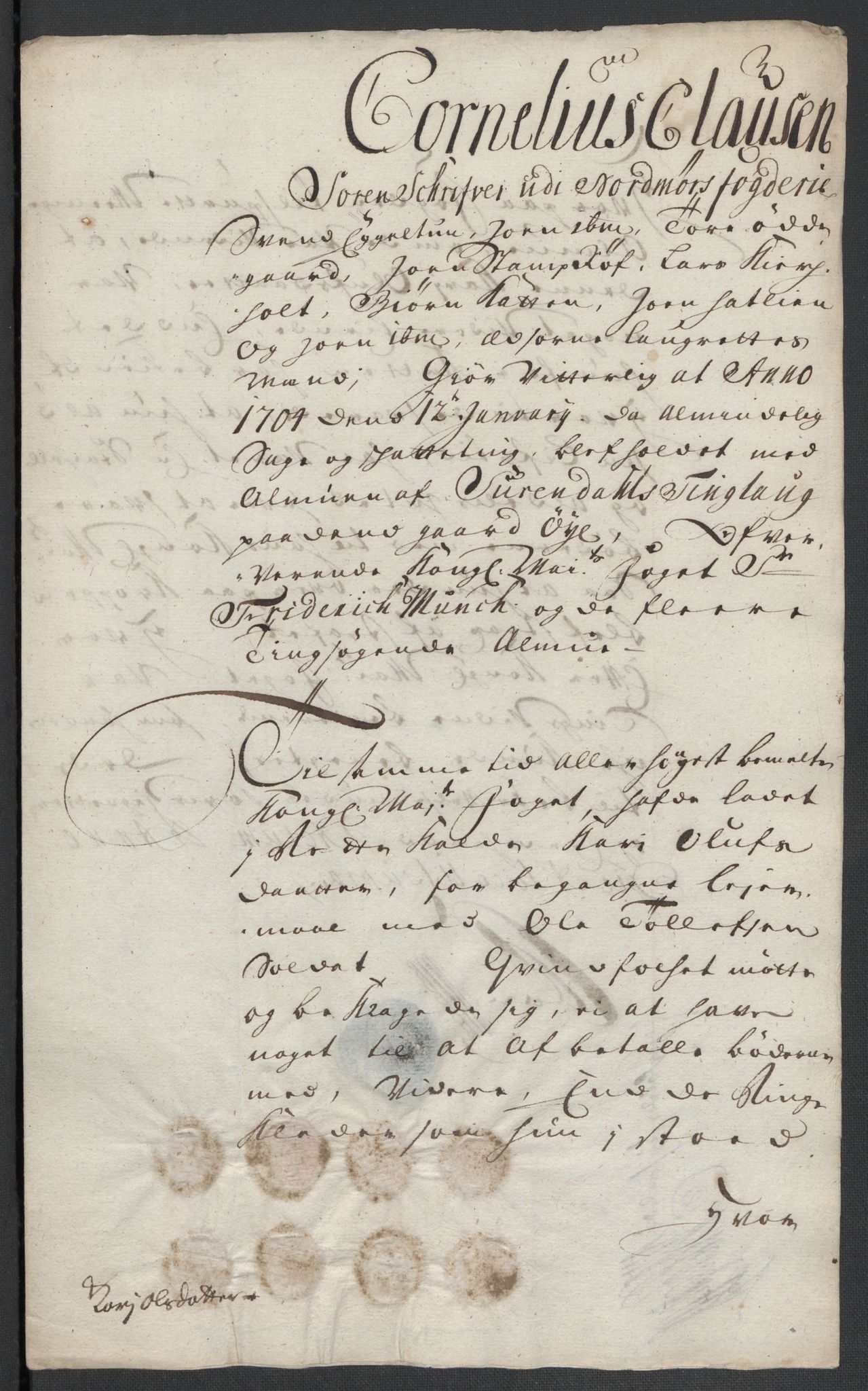 Rentekammeret inntil 1814, Reviderte regnskaper, Fogderegnskap, AV/RA-EA-4092/R56/L3740: Fogderegnskap Nordmøre, 1703-1704, p. 303