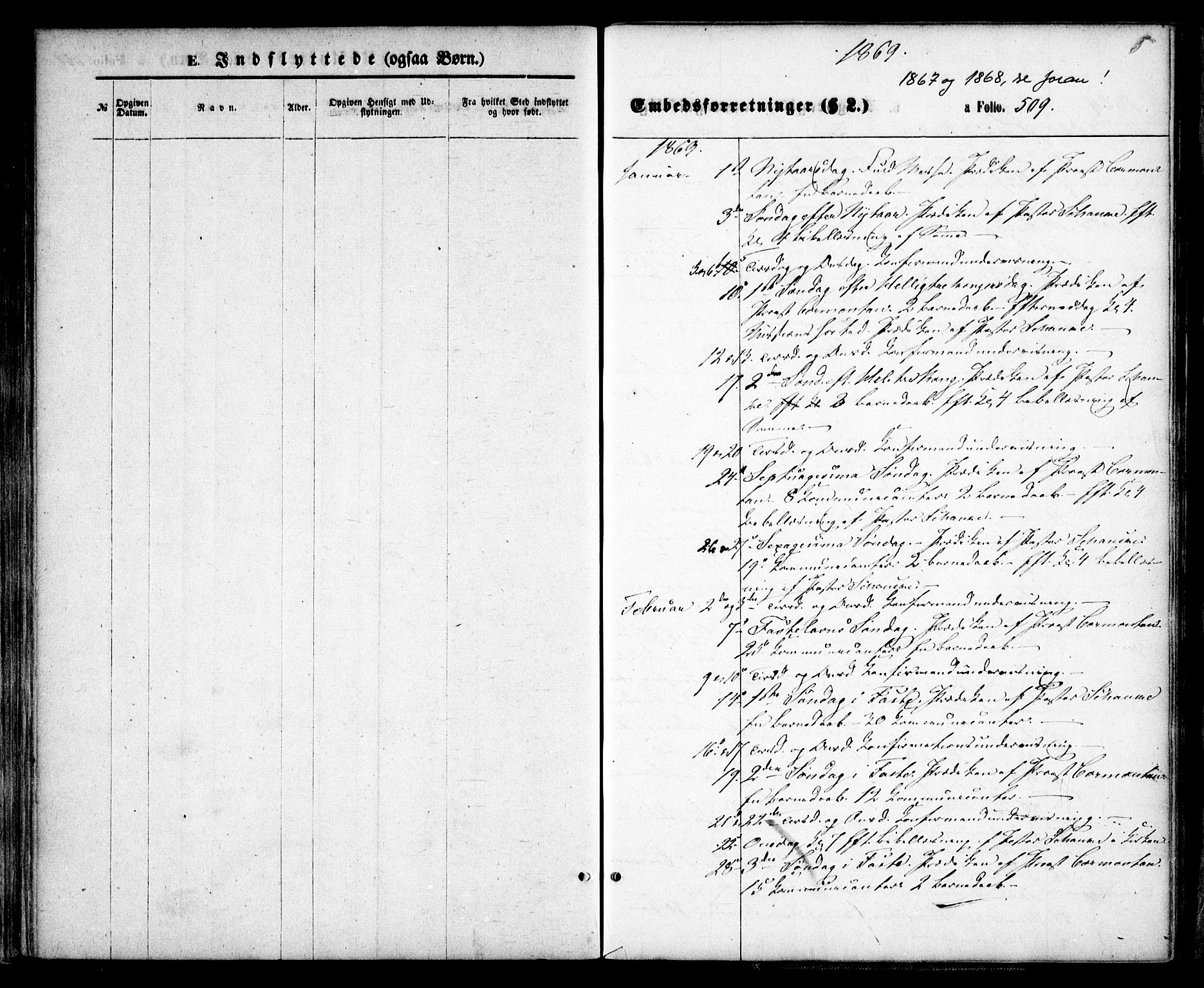 Arendal sokneprestkontor, Trefoldighet, SAK/1111-0040/F/Fa/L0007: Parish register (official) no. A 7, 1868-1878, p. 509