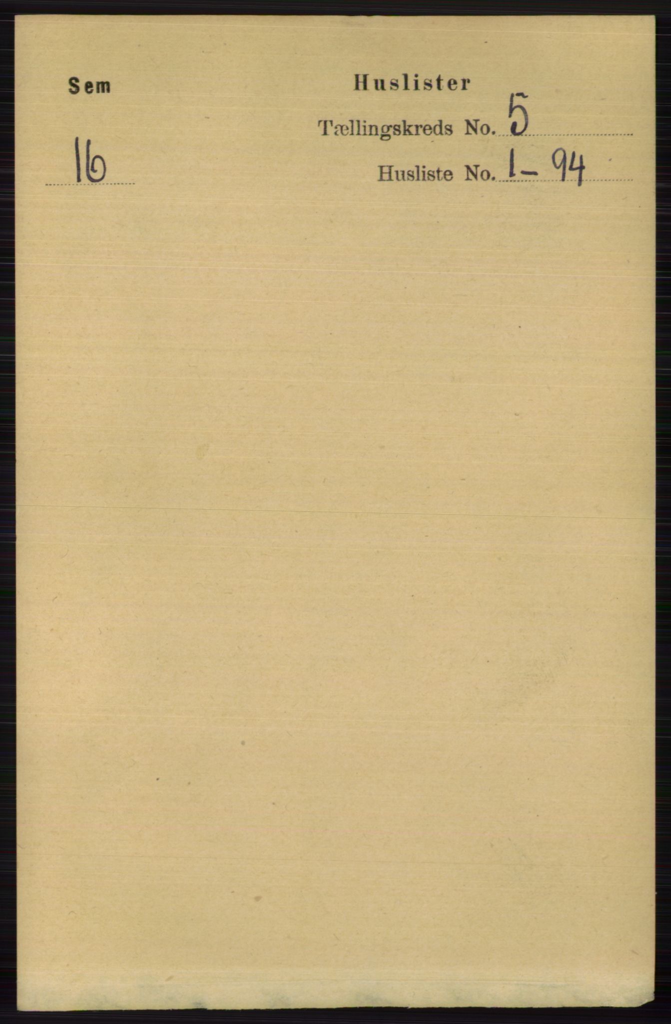 RA, 1891 census for 0721 Sem, 1891, p. 1965