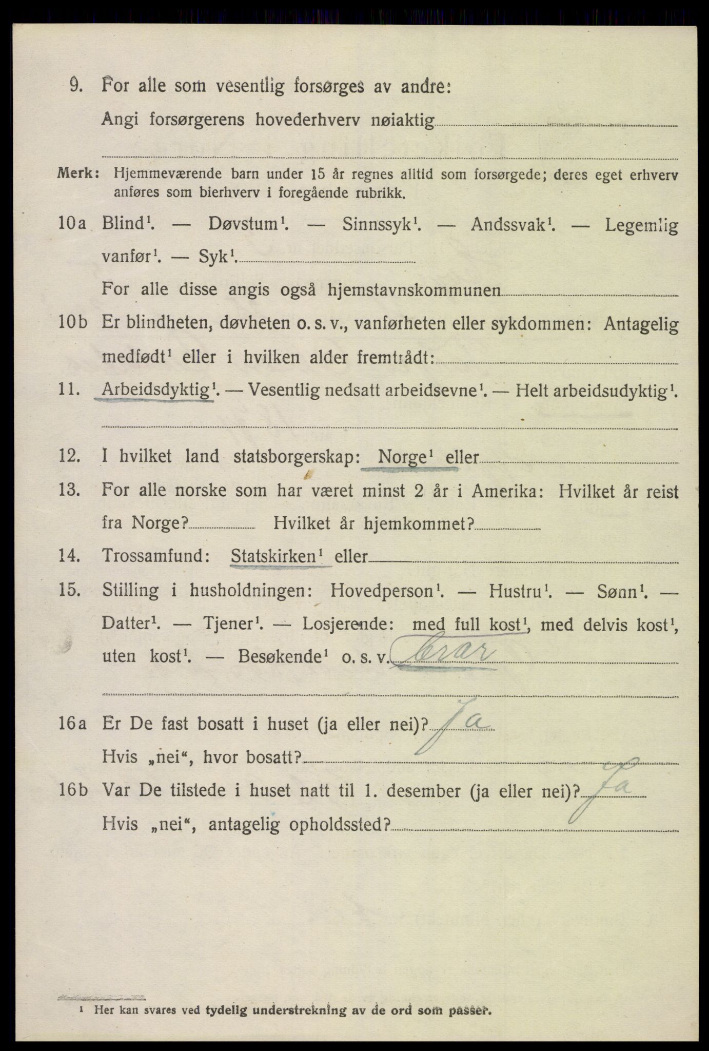 SAK, 1920 census for Evje, 1920, p. 1945