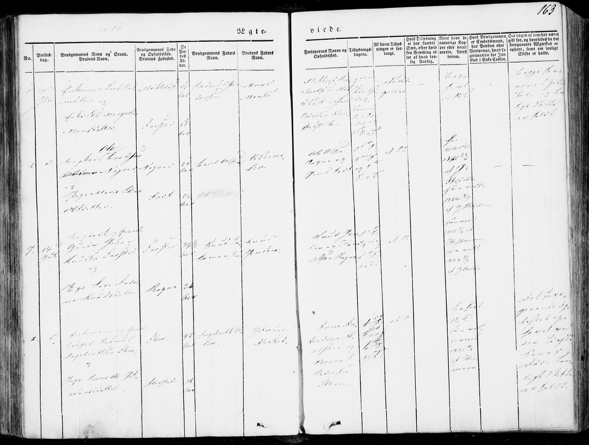 Ministerialprotokoller, klokkerbøker og fødselsregistre - Møre og Romsdal, AV/SAT-A-1454/536/L0497: Parish register (official) no. 536A06, 1845-1865, p. 163