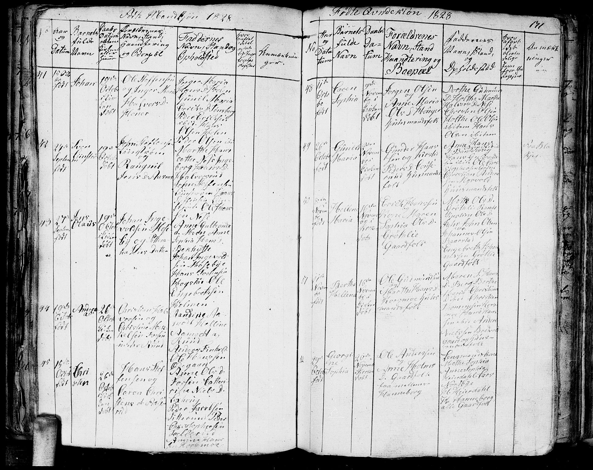 Aurskog prestekontor Kirkebøker, AV/SAO-A-10304a/G/Ga/L0001: Parish register (copy) no. I 1, 1814-1829, p. 171