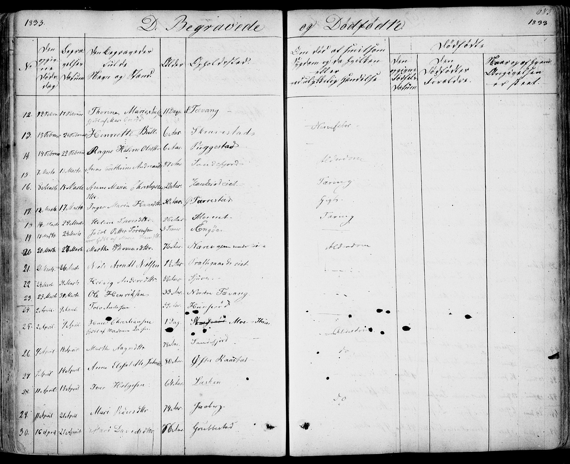 Sandar kirkebøker, SAKO/A-243/F/Fa/L0005: Parish register (official) no. 5, 1832-1847, p. 682-683