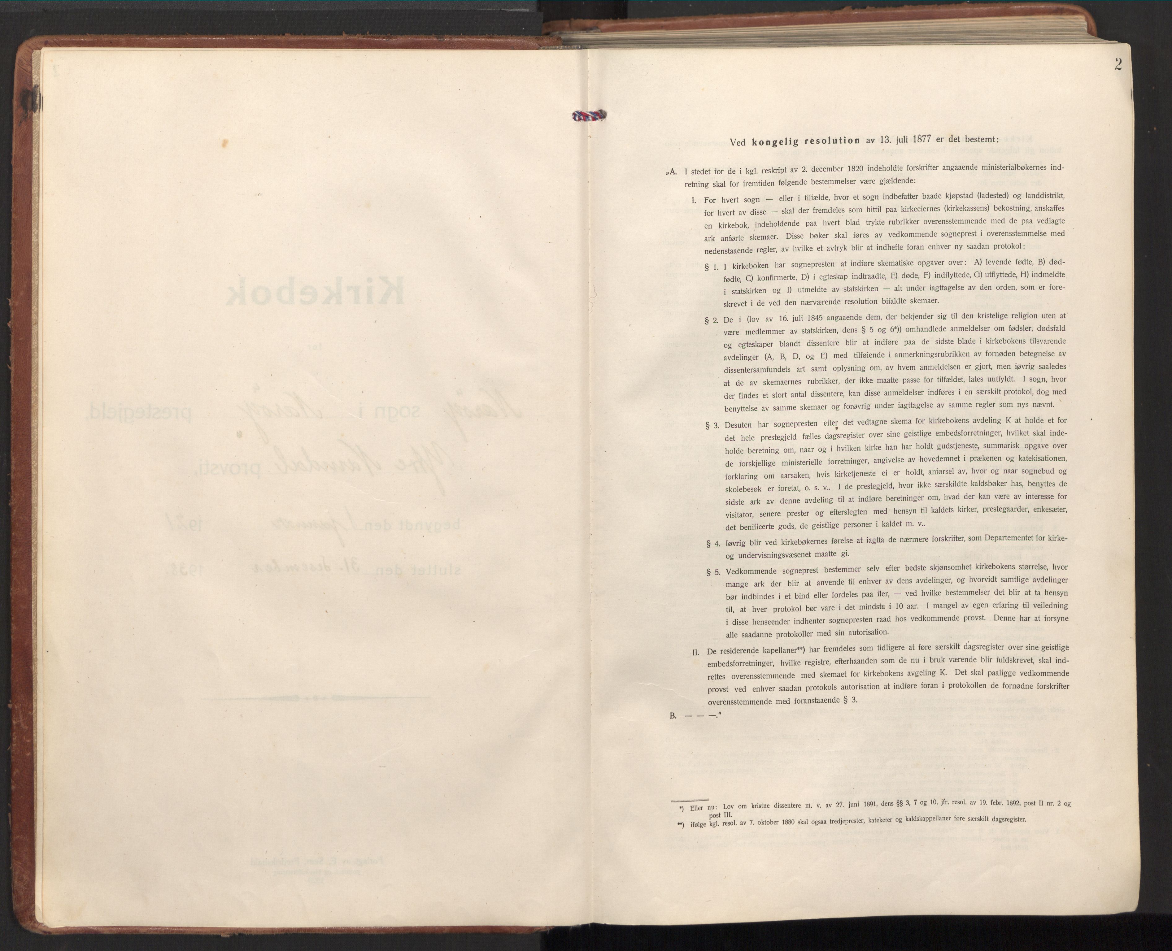 Ministerialprotokoller, klokkerbøker og fødselsregistre - Nord-Trøndelag, SAT/A-1458/784/L0678: Parish register (official) no. 784A13, 1921-1938, p. 2