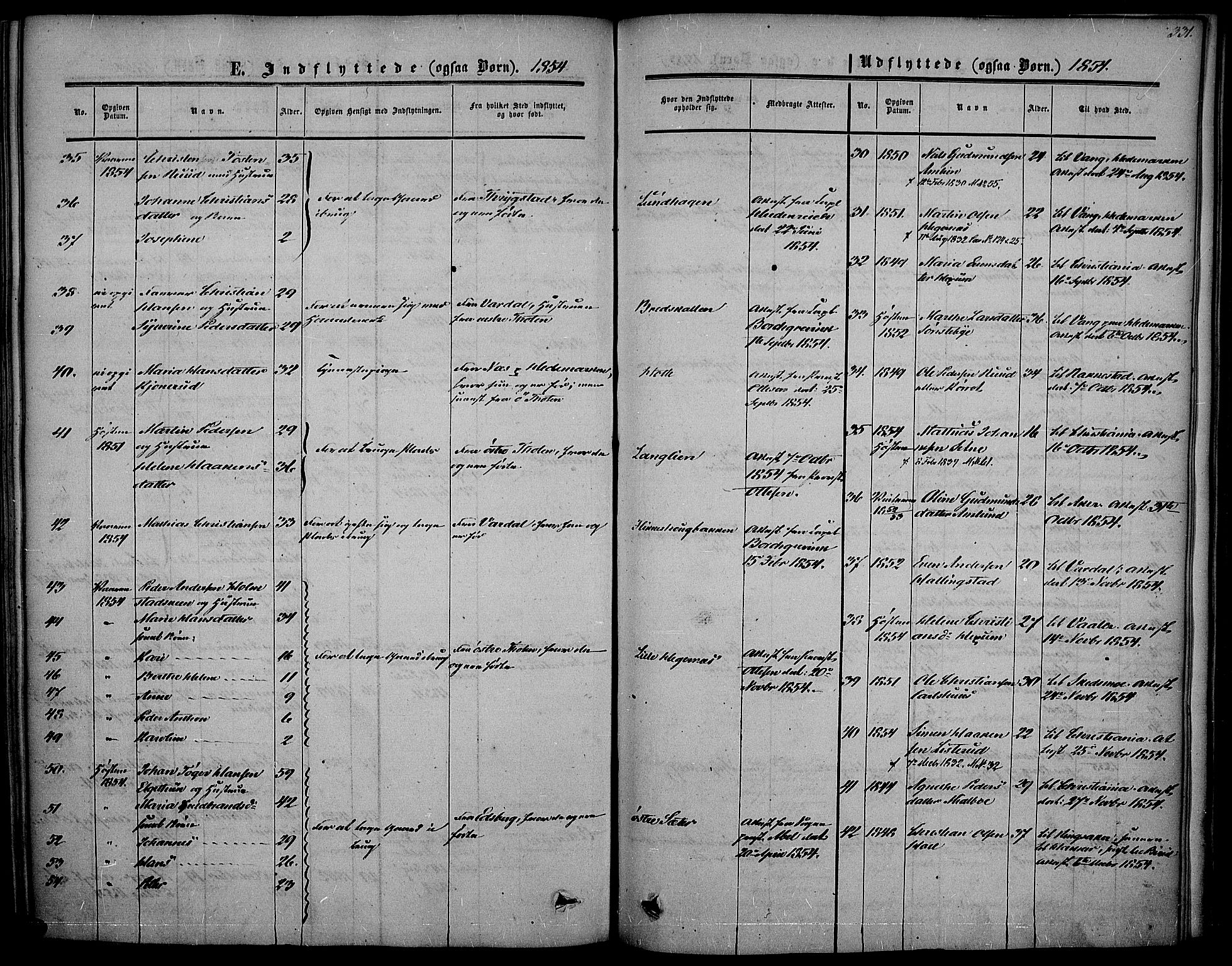 Vestre Toten prestekontor, SAH/PREST-108/H/Ha/Haa/L0005: Parish register (official) no. 5, 1850-1855, p. 331