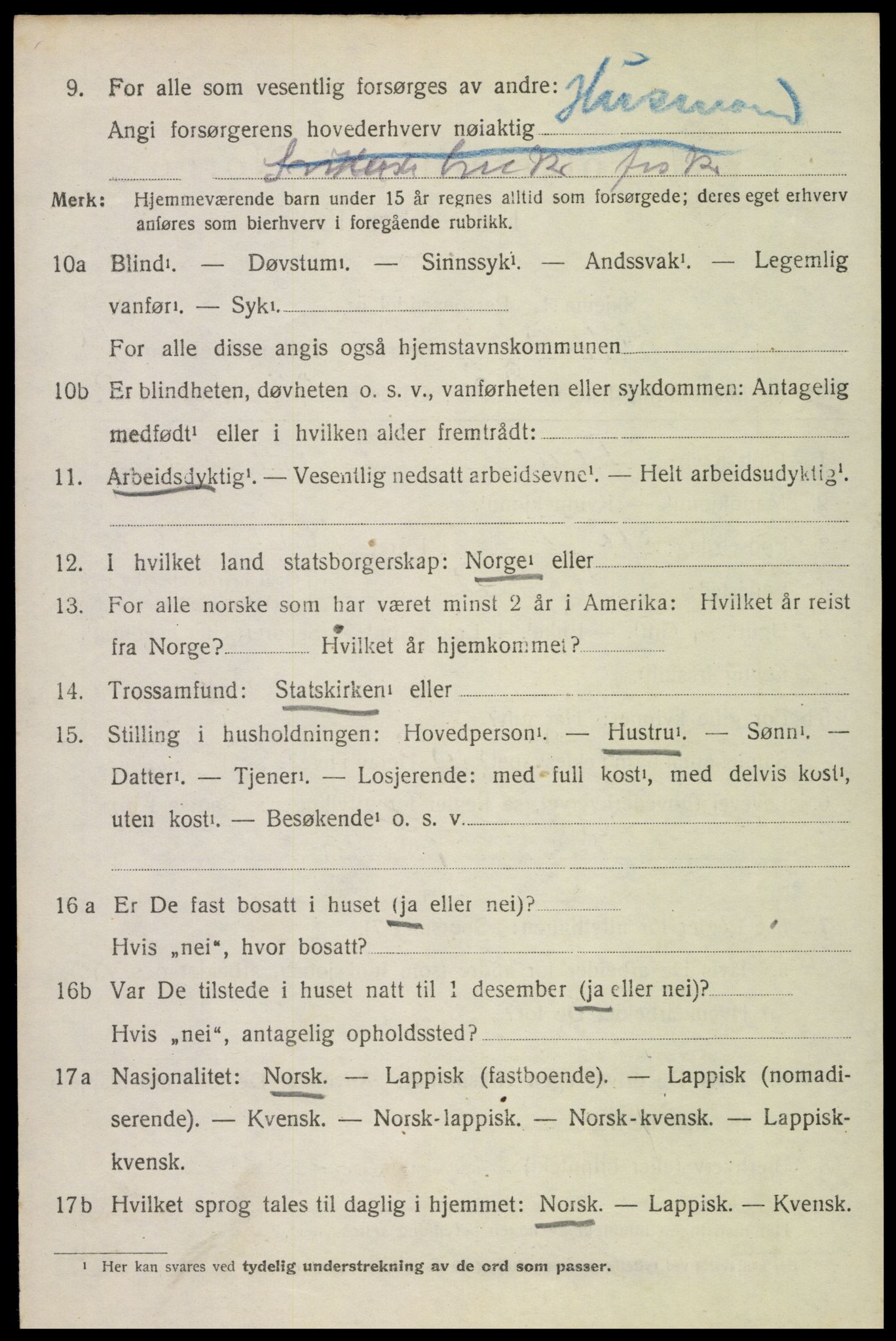 SAT, 1920 census for Hadsel, 1920, p. 13183