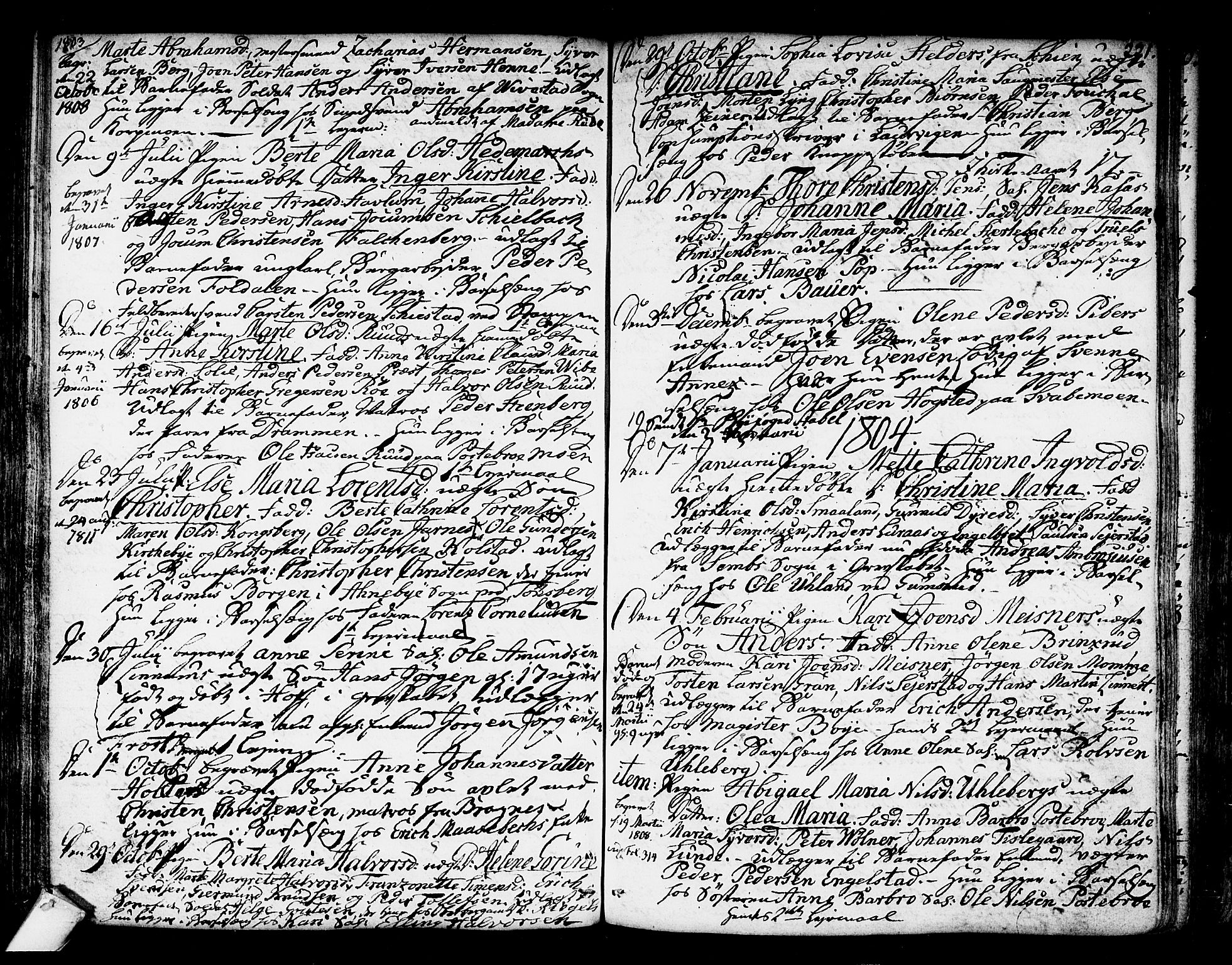 Kongsberg kirkebøker, SAKO/A-22/F/Fa/L0007: Parish register (official) no. I 7, 1795-1816, p. 221
