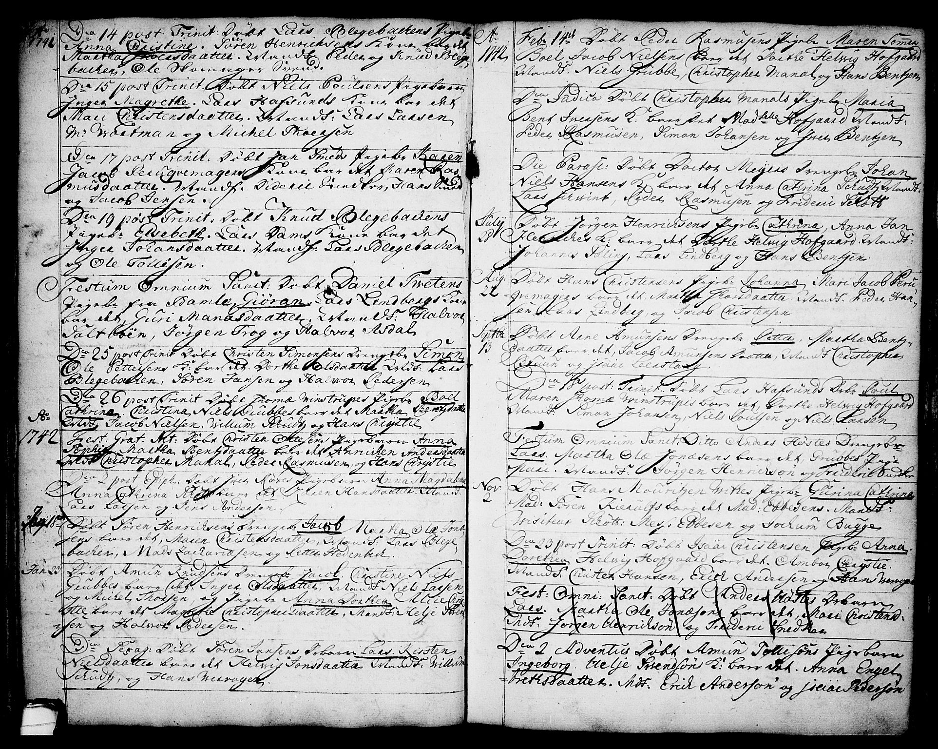 Brevik kirkebøker, AV/SAKO-A-255/F/Fa/L0002: Parish register (official) no. 2, 1720-1764, p. 34m