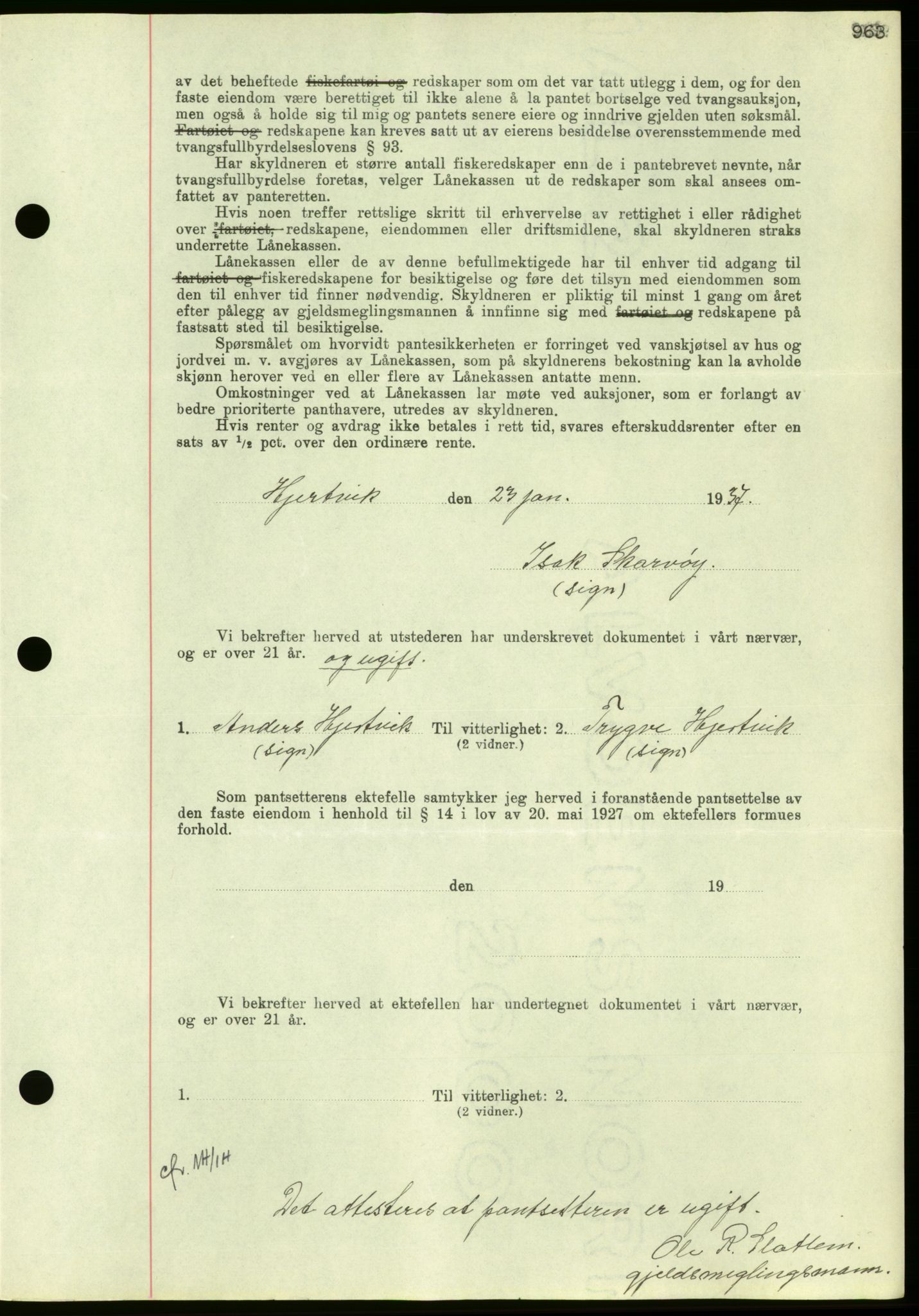 Nordmøre sorenskriveri, AV/SAT-A-4132/1/2/2Ca/L0090: Mortgage book no. B80, 1936-1937, Diary no: : 386/1937