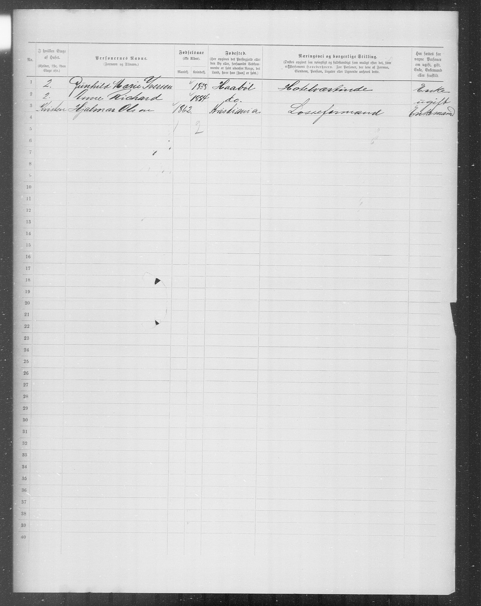 OBA, Municipal Census 1899 for Kristiania, 1899, p. 7556