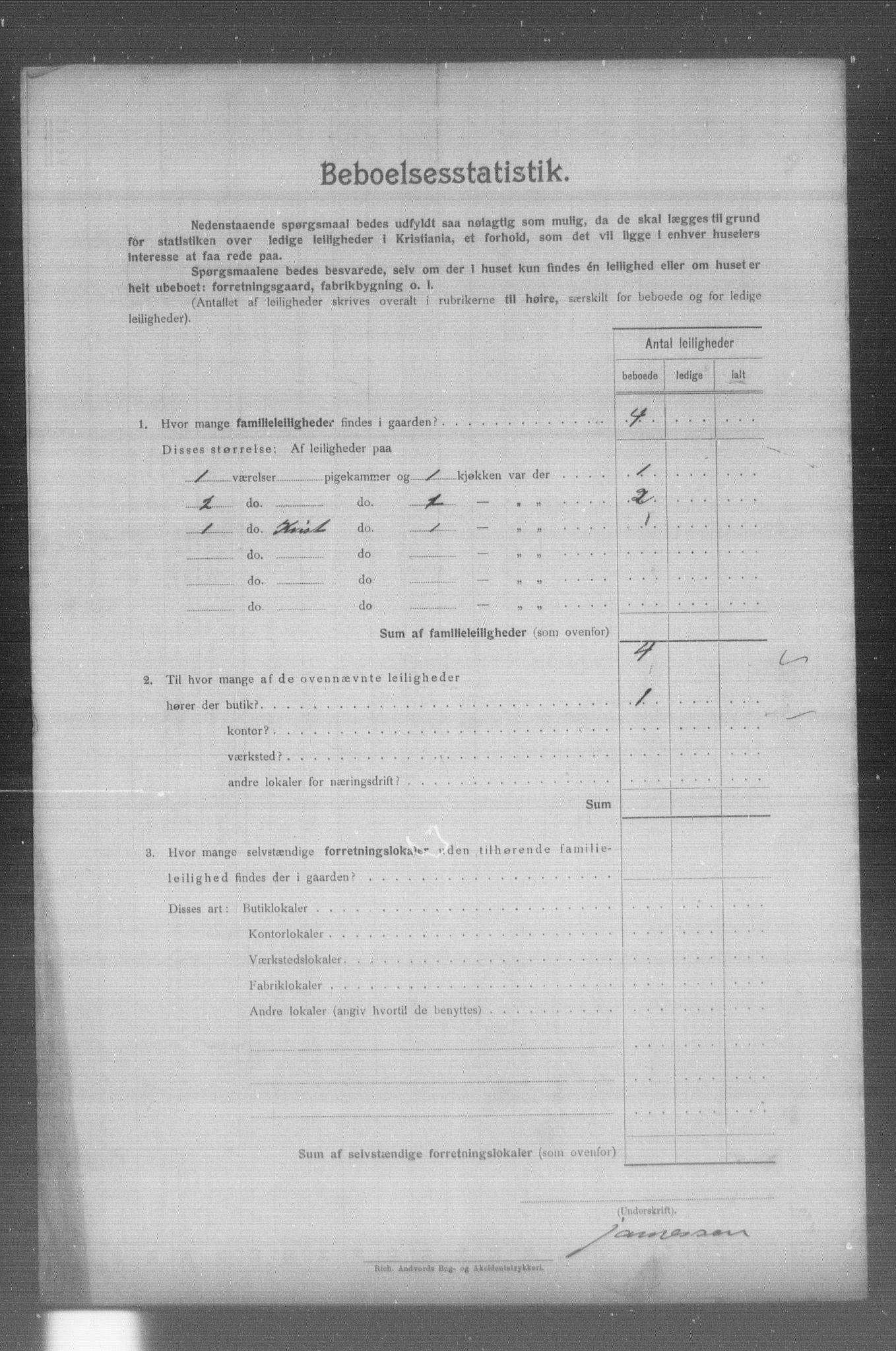 OBA, Municipal Census 1904 for Kristiania, 1904, p. 18479