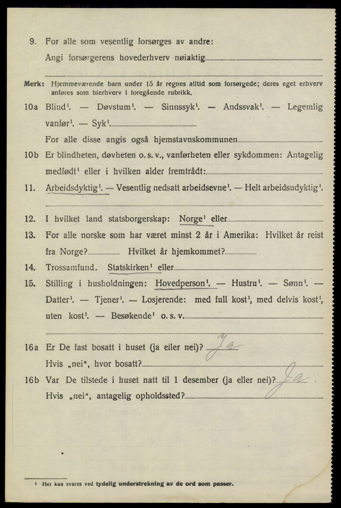 SAKO, 1920 census for Sannidal, 1920, p. 4906