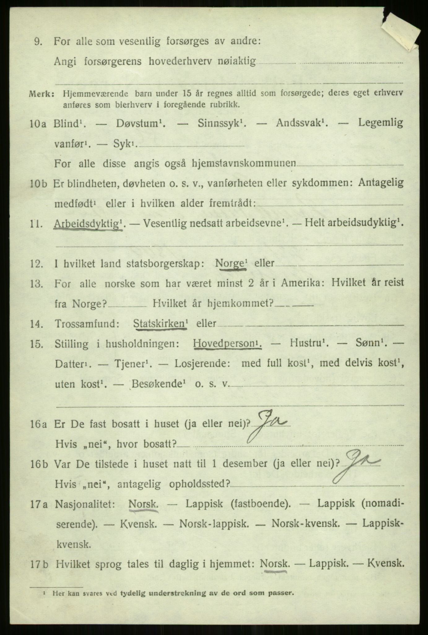 SATØ, 1920 census for Tromsøysund, 1920, p. 12293