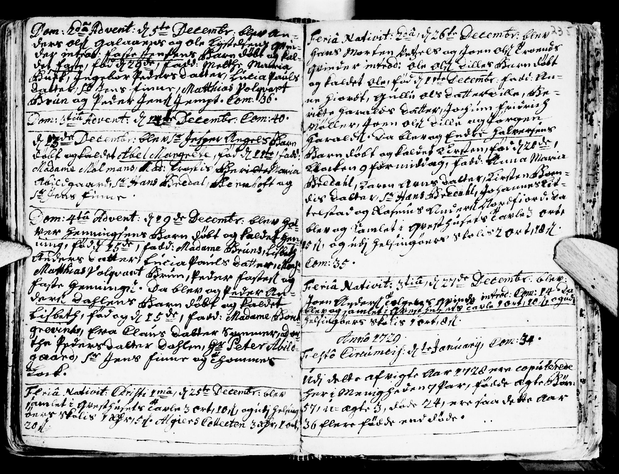 Ministerialprotokoller, klokkerbøker og fødselsregistre - Sør-Trøndelag, SAT/A-1456/681/L0924: Parish register (official) no. 681A02, 1720-1731, p. 234-235