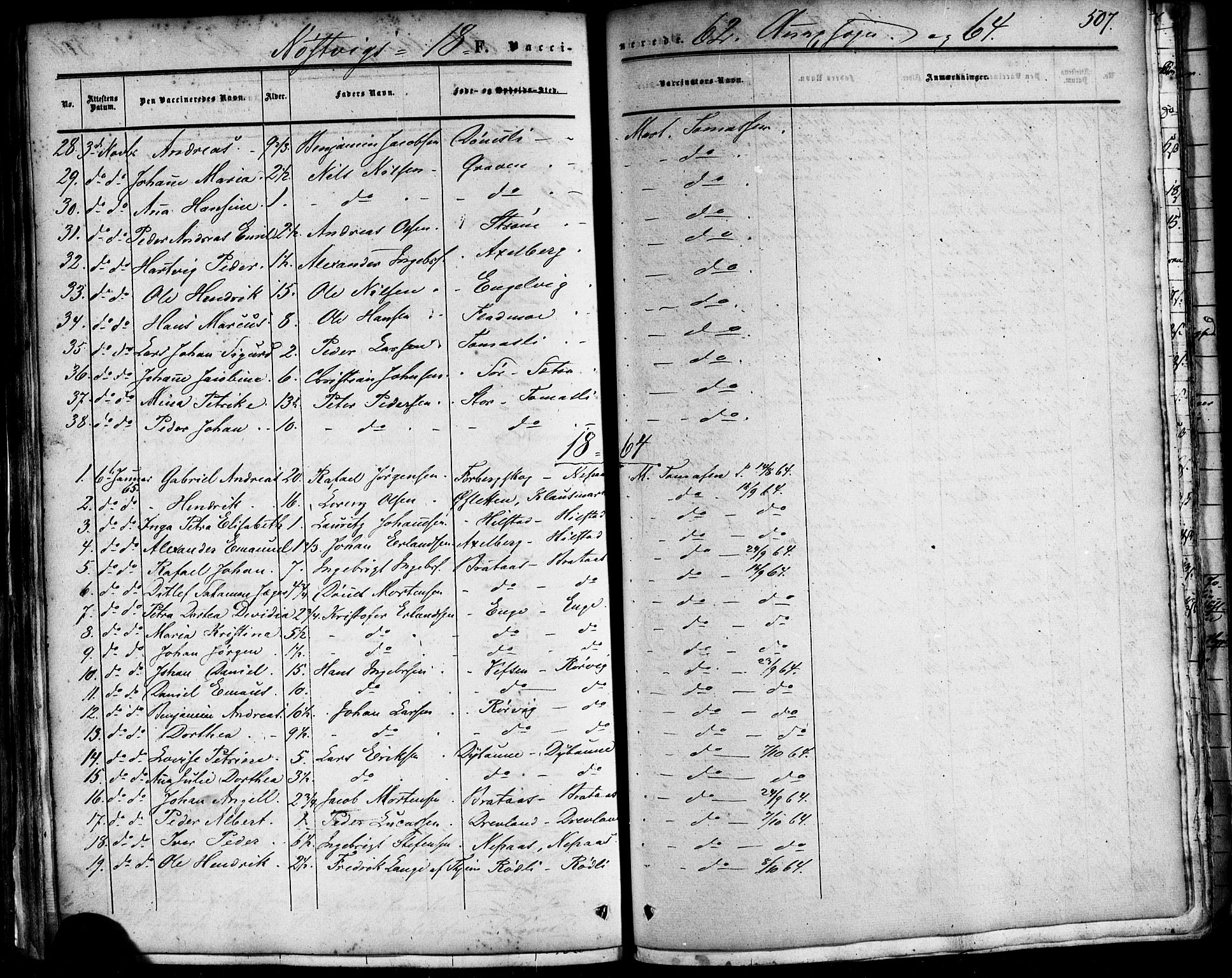 Ministerialprotokoller, klokkerbøker og fødselsregistre - Nordland, SAT/A-1459/814/L0224: Parish register (official) no. 814A05, 1834-1874, p. 507