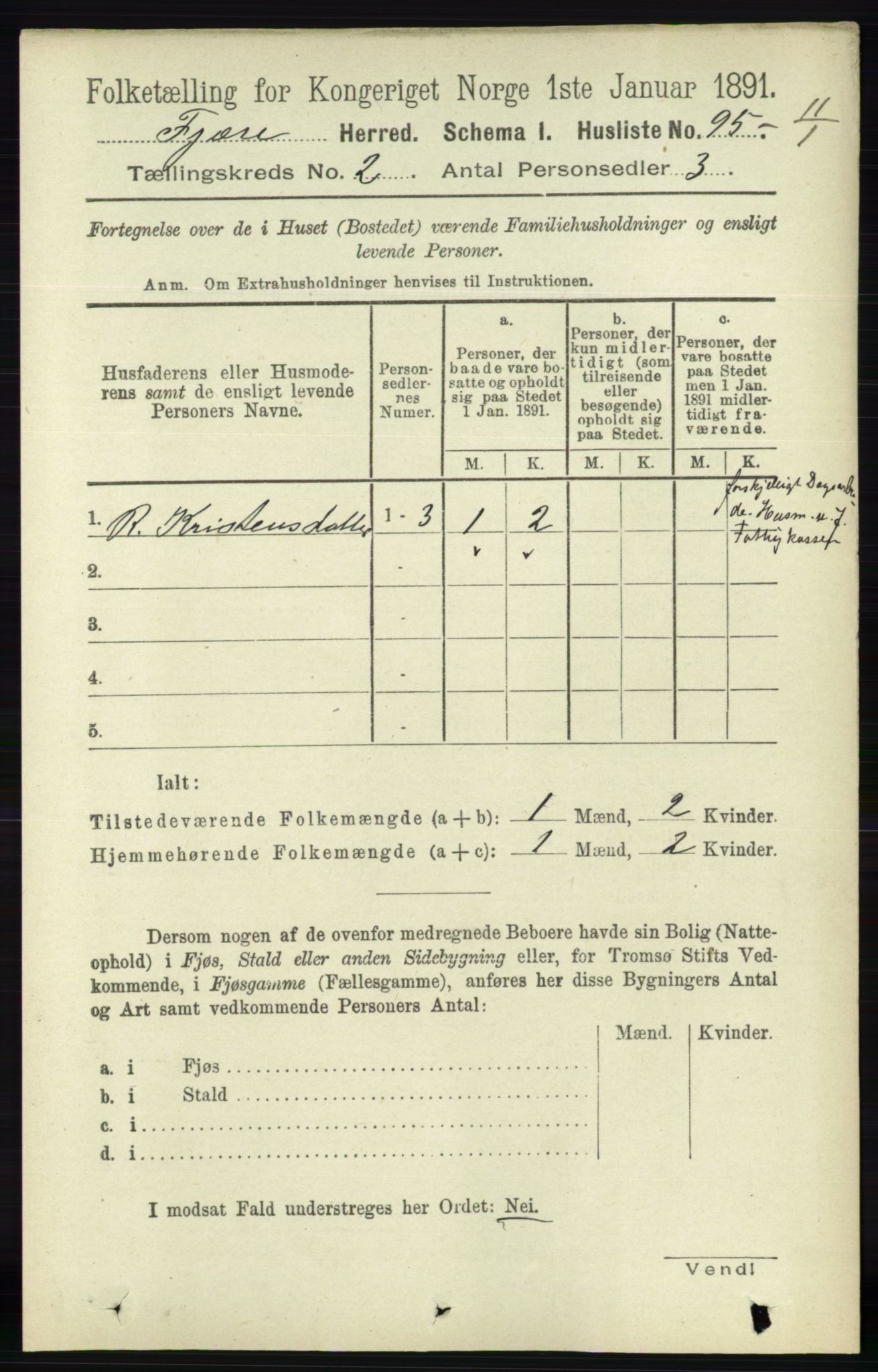 RA, 1891 census for 0923 Fjære, 1891, p. 730