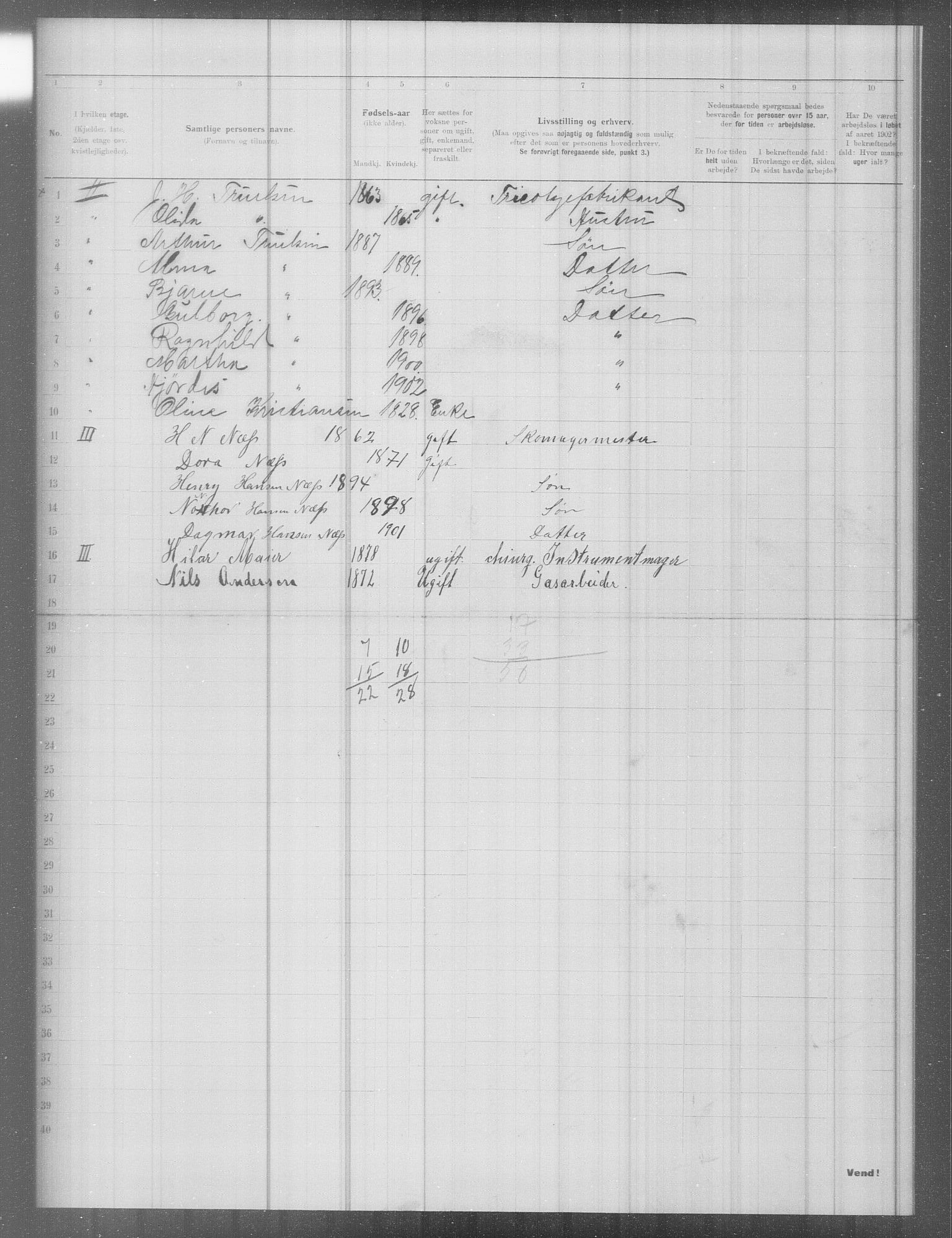 OBA, Municipal Census 1902 for Kristiania, 1902, p. 6871