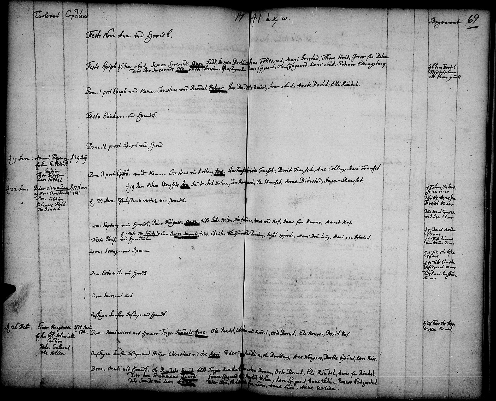 Fåberg prestekontor, SAH/PREST-086/H/Ha/Haa/L0001: Parish register (official) no. 1, 1727-1775, p. 69