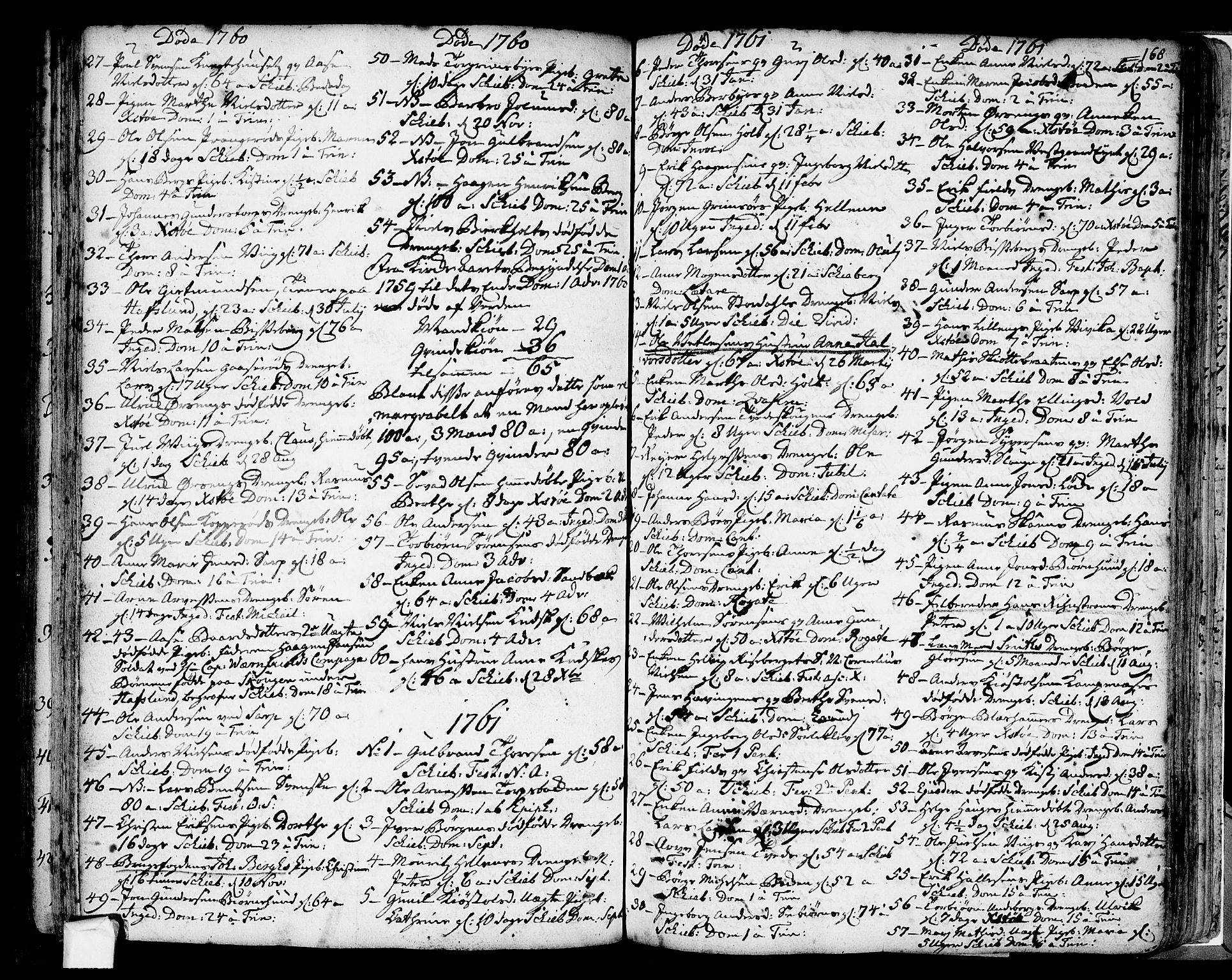 Skjeberg prestekontor Kirkebøker, SAO/A-10923/F/Fa/L0002: Parish register (official) no. I 2, 1726-1791, p. 168