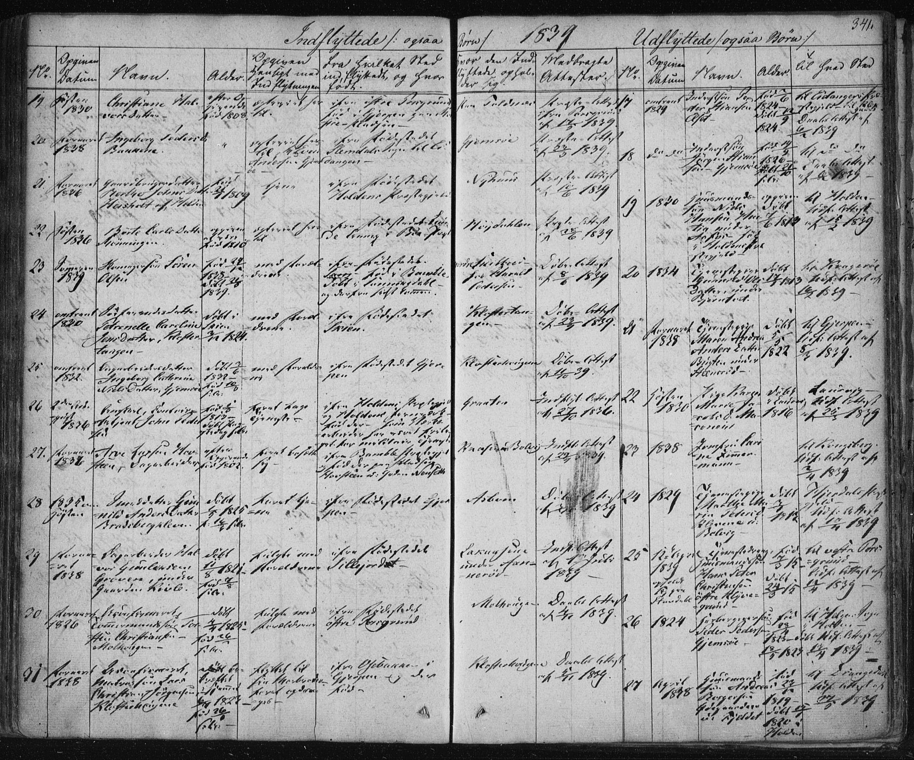 Solum kirkebøker, AV/SAKO-A-306/F/Fa/L0005: Parish register (official) no. I 5, 1833-1843, p. 341