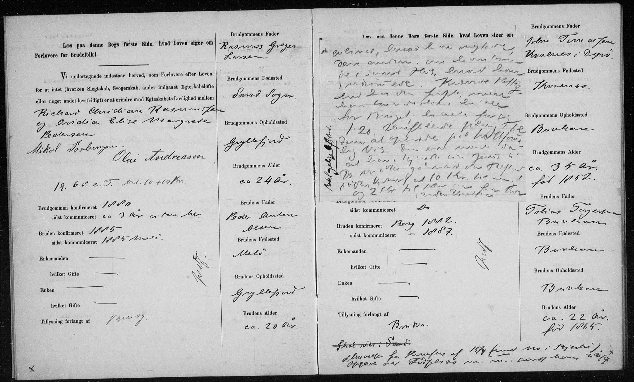 Berg sokneprestkontor, AV/SATØ-S-1318/H/Hc/L0063: Banns register no. 63, 1887-1898