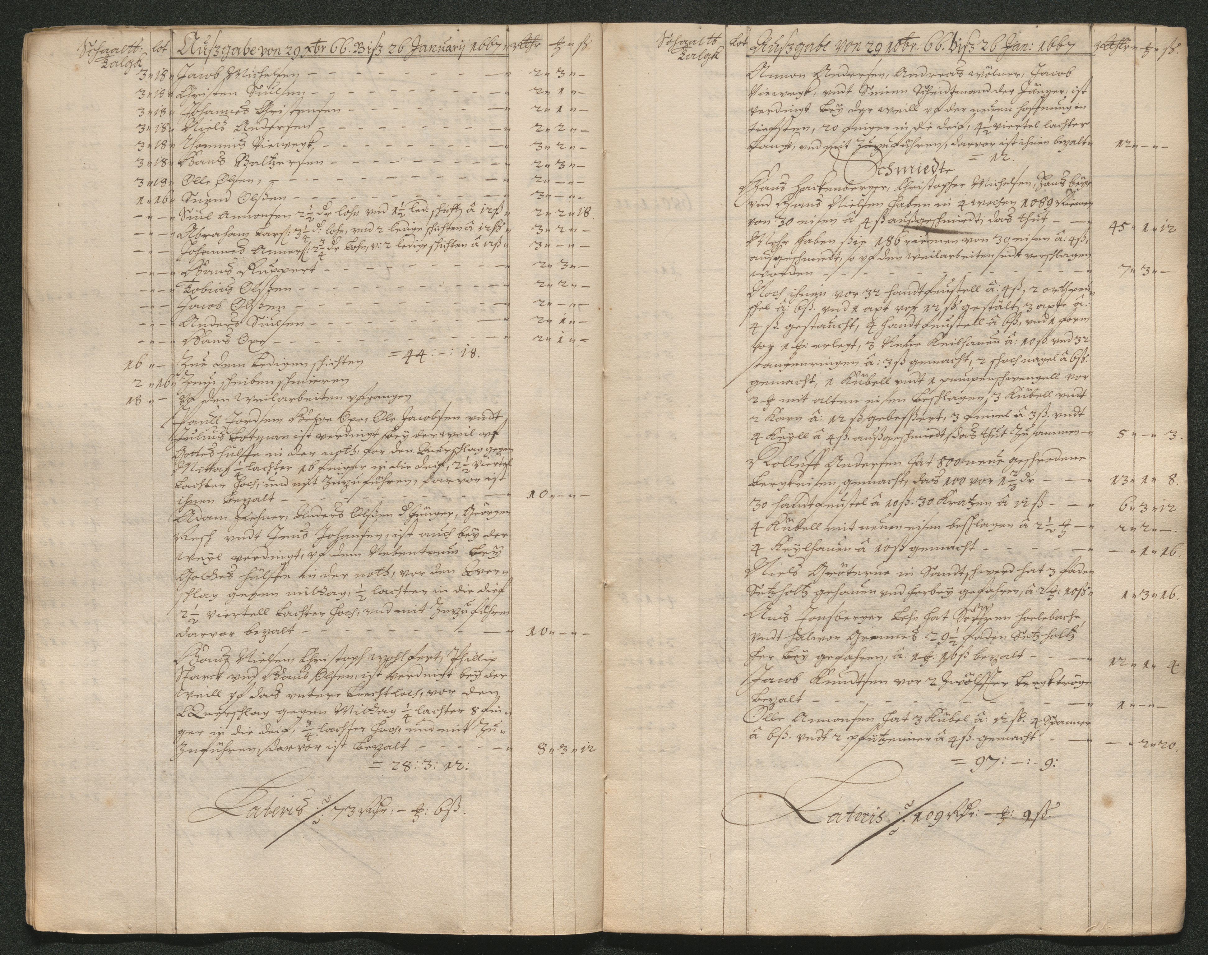 Kongsberg Sølvverk 1623-1816, AV/SAKO-EA-3135/001/D/Dc/Dcd/L0040: Utgiftsregnskap for gruver m.m., 1667, p. 841