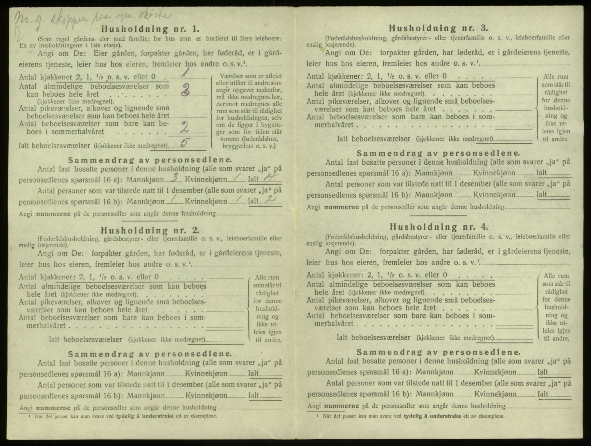 SAB, 1920 census for Manger, 1920, p. 179