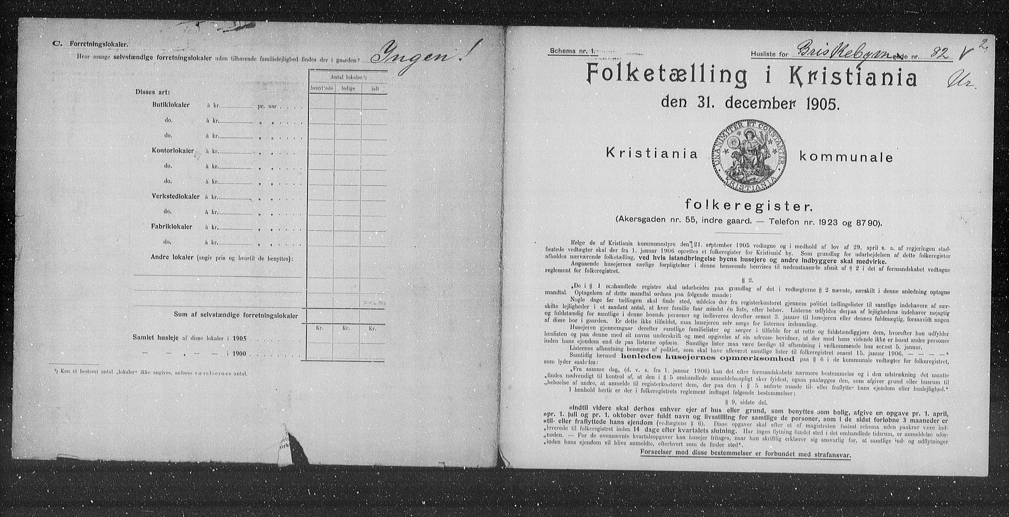 OBA, Municipal Census 1905 for Kristiania, 1905, p. 4850