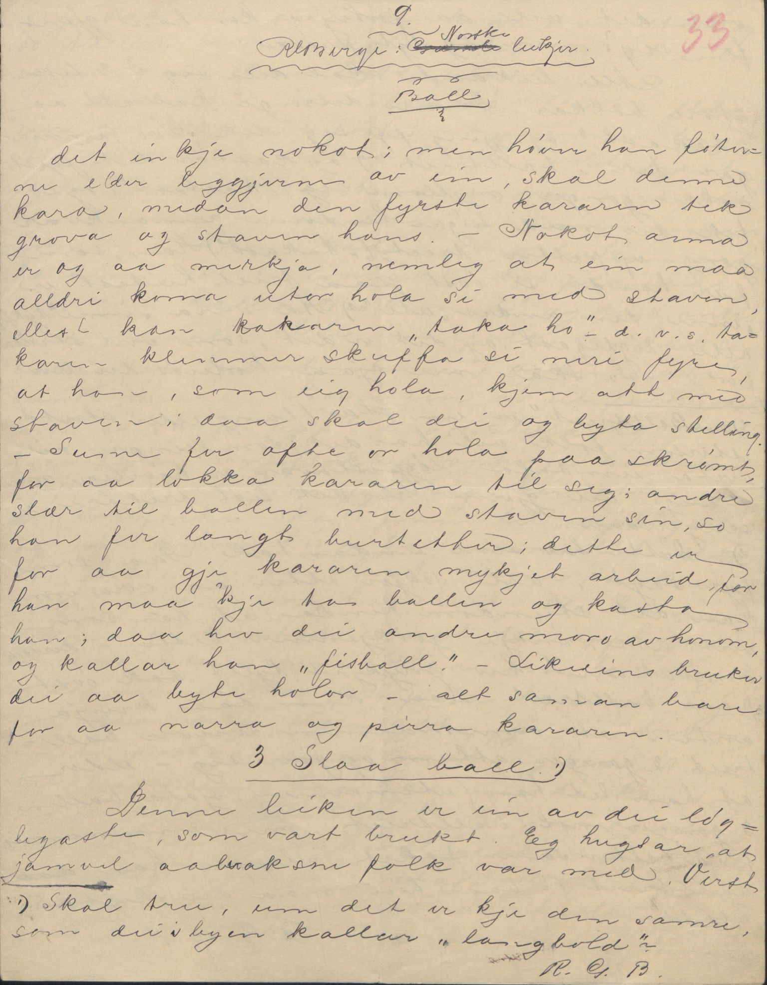 Rikard Berge, TEMU/TGM-A-1003/F/L0004/0053: 101-159 / 157 Manuskript, notatar, brev o.a. Nokre leiker, manuskript, 1906-1908, p. 33
