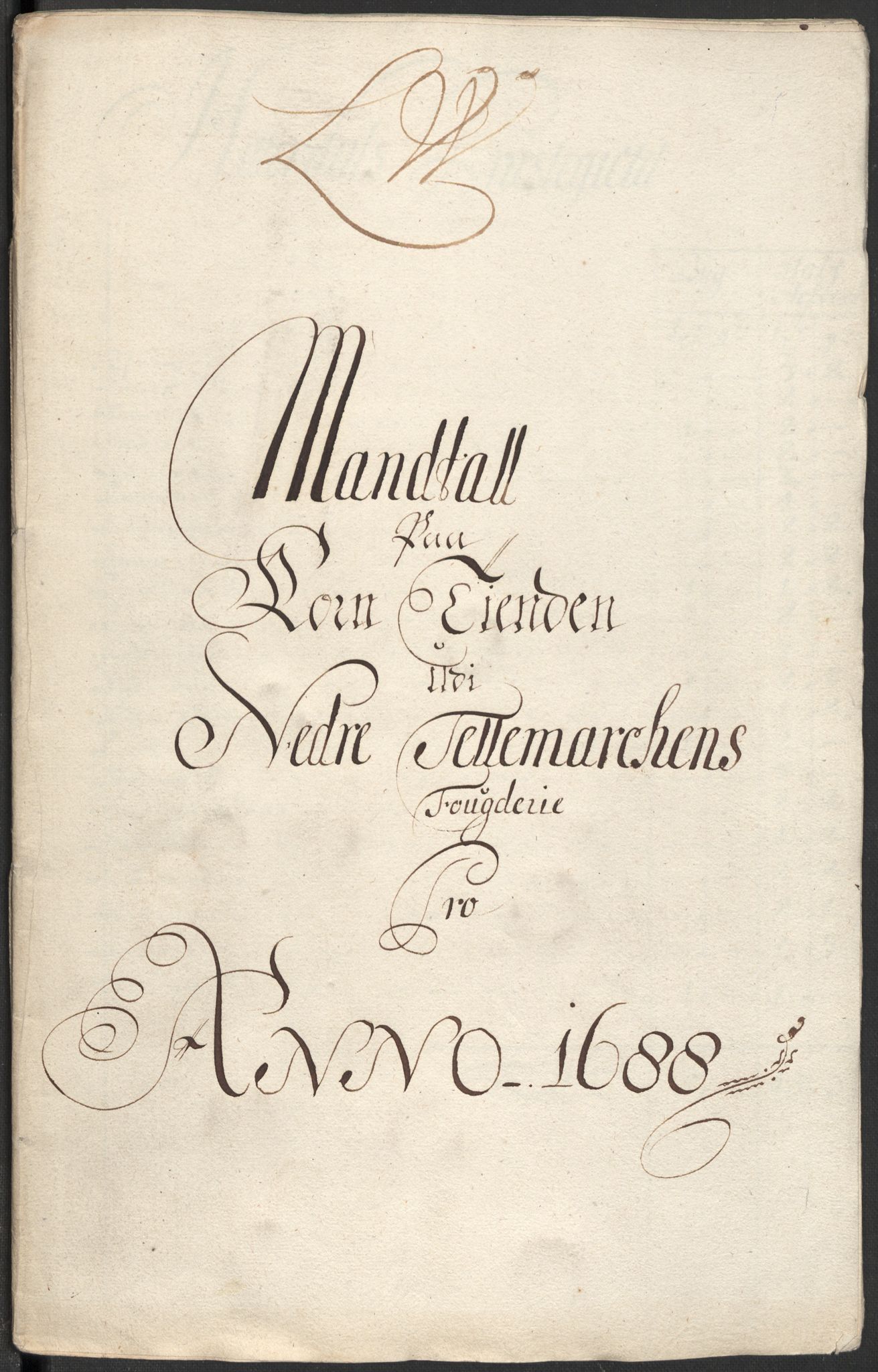 Rentekammeret inntil 1814, Reviderte regnskaper, Fogderegnskap, RA/EA-4092/R35/L2087: Fogderegnskap Øvre og Nedre Telemark, 1687-1689, p. 317